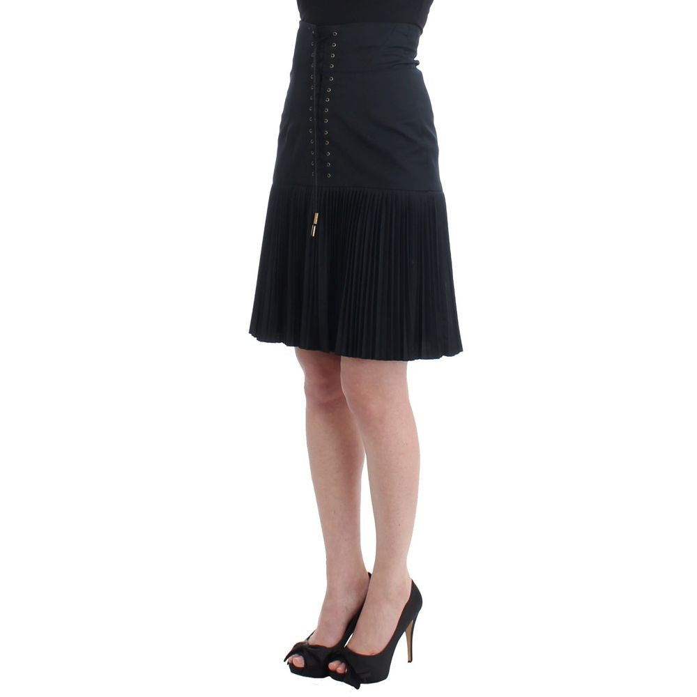 Roberto Cavalli Black Wool Mini Women's Skirt