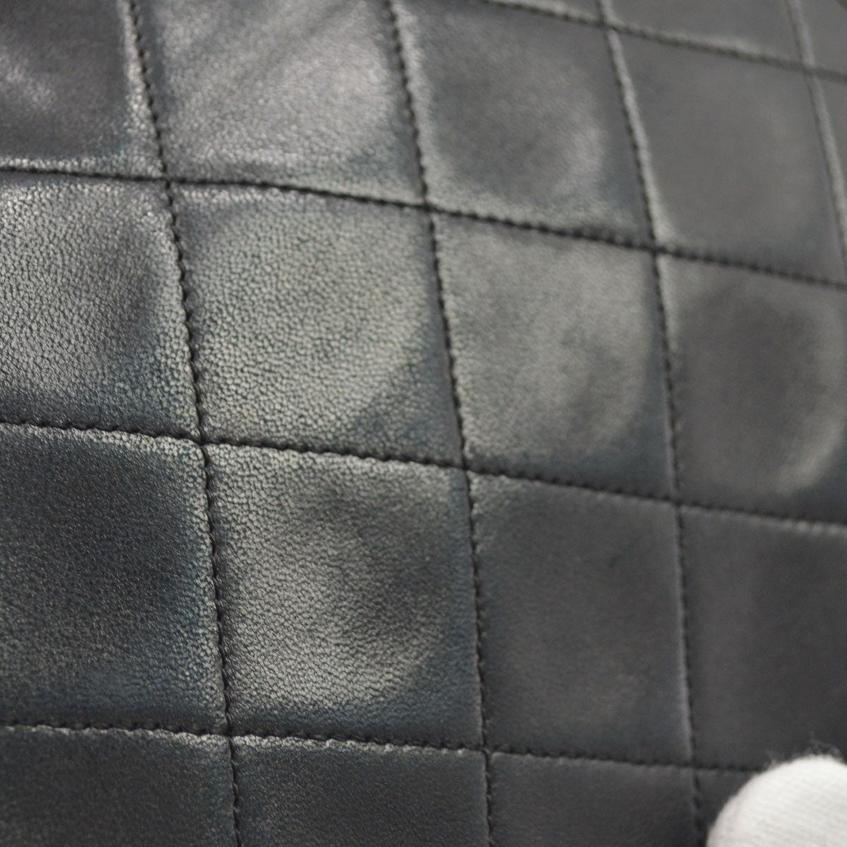 Chanel Diana Flap Quilted Lambskin Black Leather Handbag (Pre-Owned)