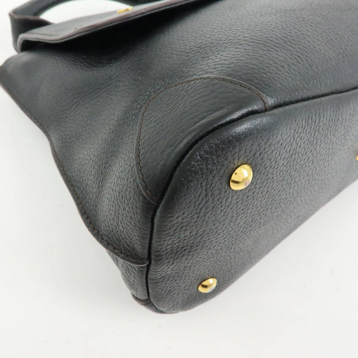 MCM Vintage Leather Black Leather Shoulder Bag Bag (Pre-Owned)