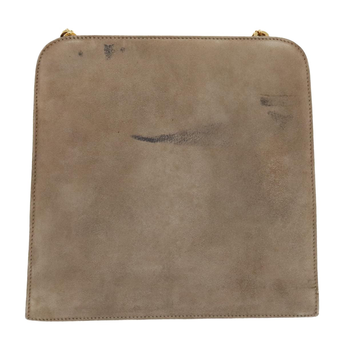 Salvatore Ferragamo Vintage Gancini Chain Suede Brown Suede Shoulder Bag Bag (Pre-Owned)