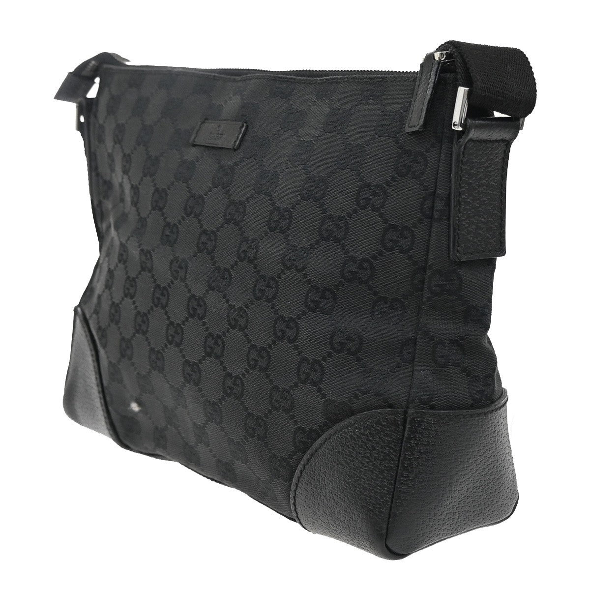 Gucci Joy Messenger Gg Canvas And Leather Black Canvas Shoulder Bag Bag (Pre-Owned)