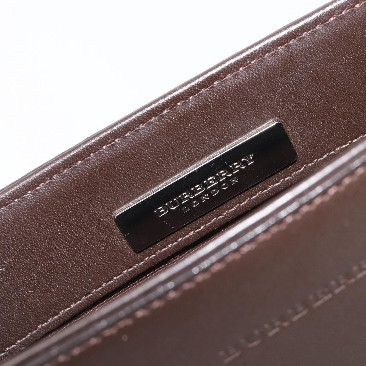 Burberry Shoulder Leather Brown Leather Shoulder Bag Bag (Pre-Owned)