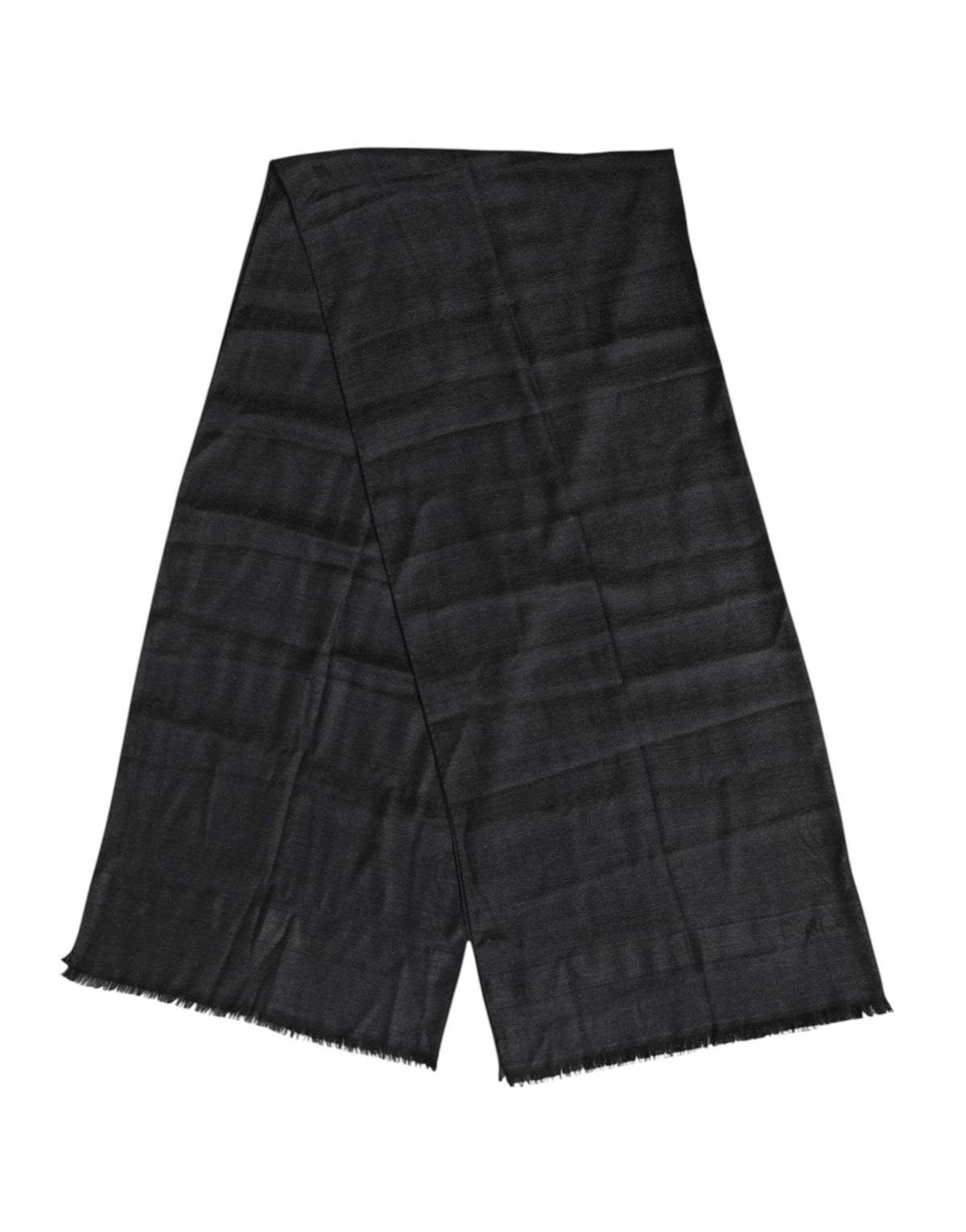 Dolce & Gabbana Dark Gray Cashmere Fringes Neck Warmer Men's Scarf