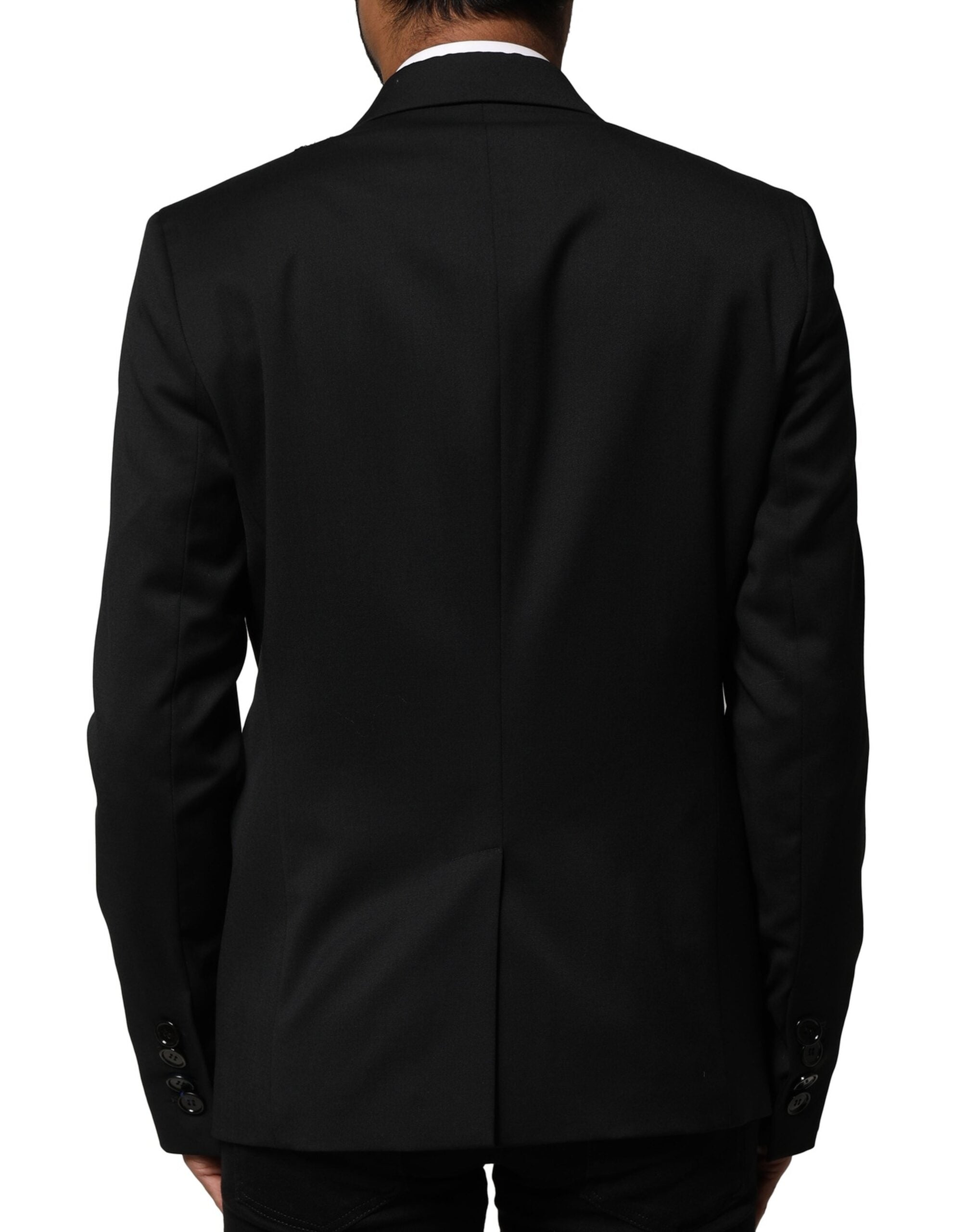 Emporio Armani Black Double Breasted Men Jacket Suit Men's Blazer (Pre-Owned)