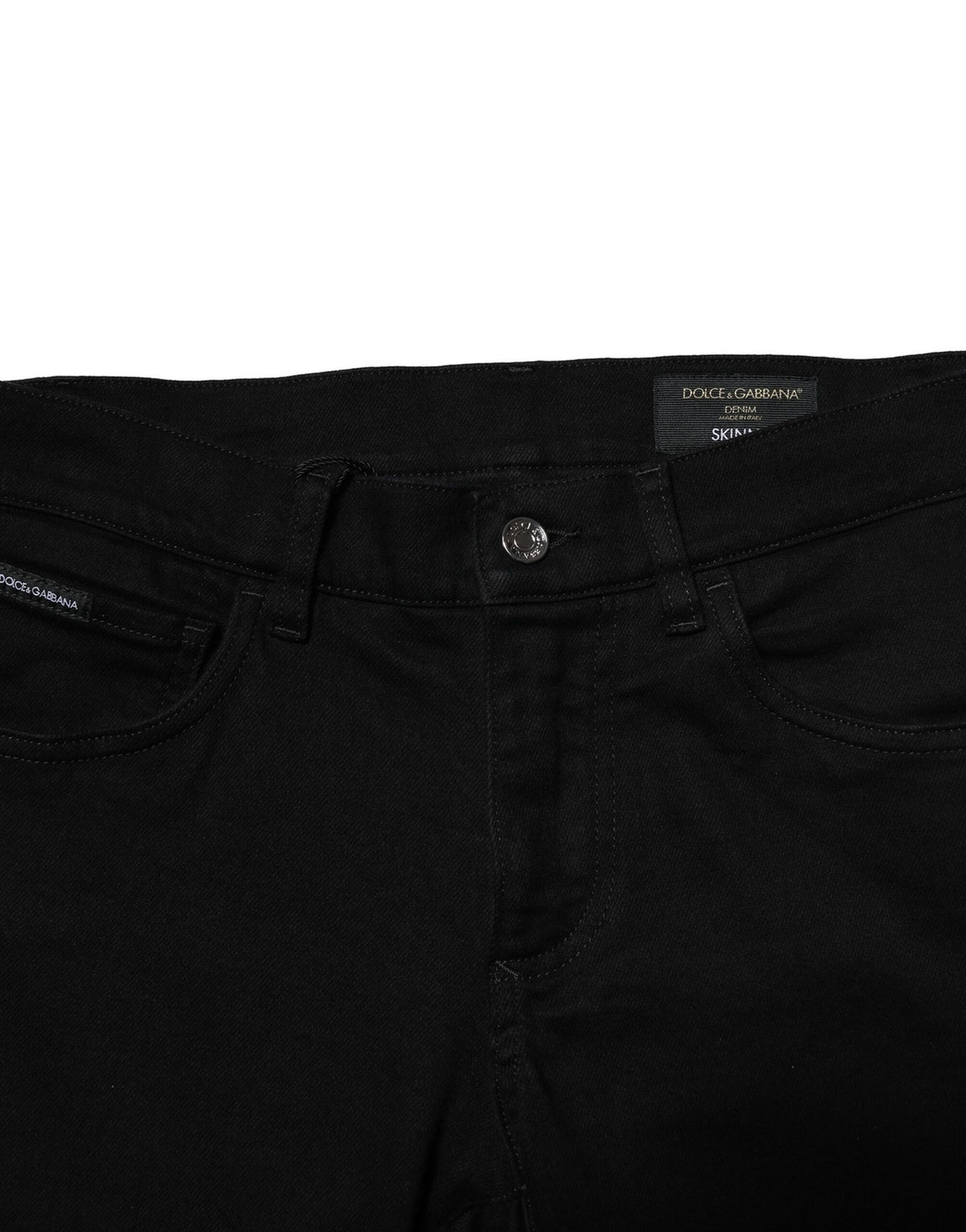 Dolce & Gabbana Black Cotton Stretch Skinny Men Denim Men's Jeans