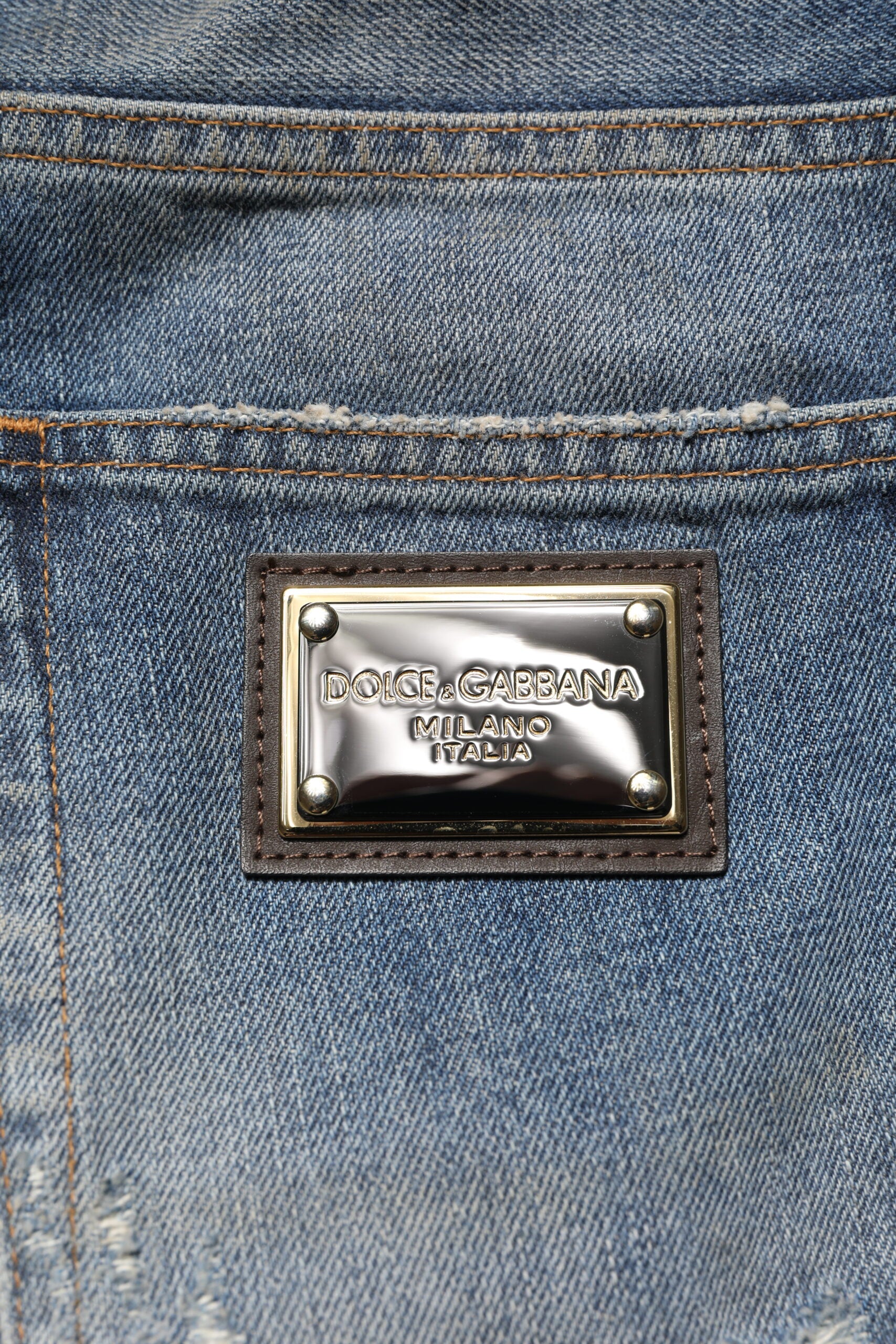 Dolce & Gabbana Blue Cotton Tattered Men Denim Men's Jeans