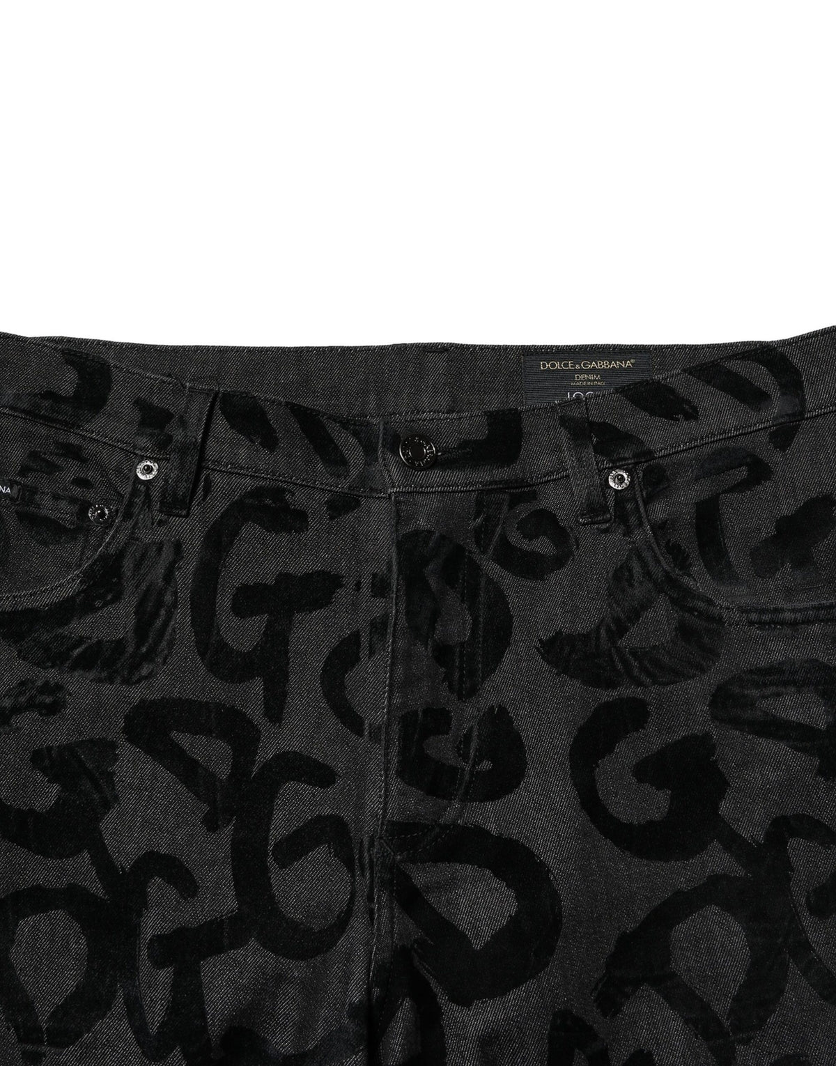 Dolce & Gabbana Gray Cotton DG Logo Straight Men Denim Men's Jeans