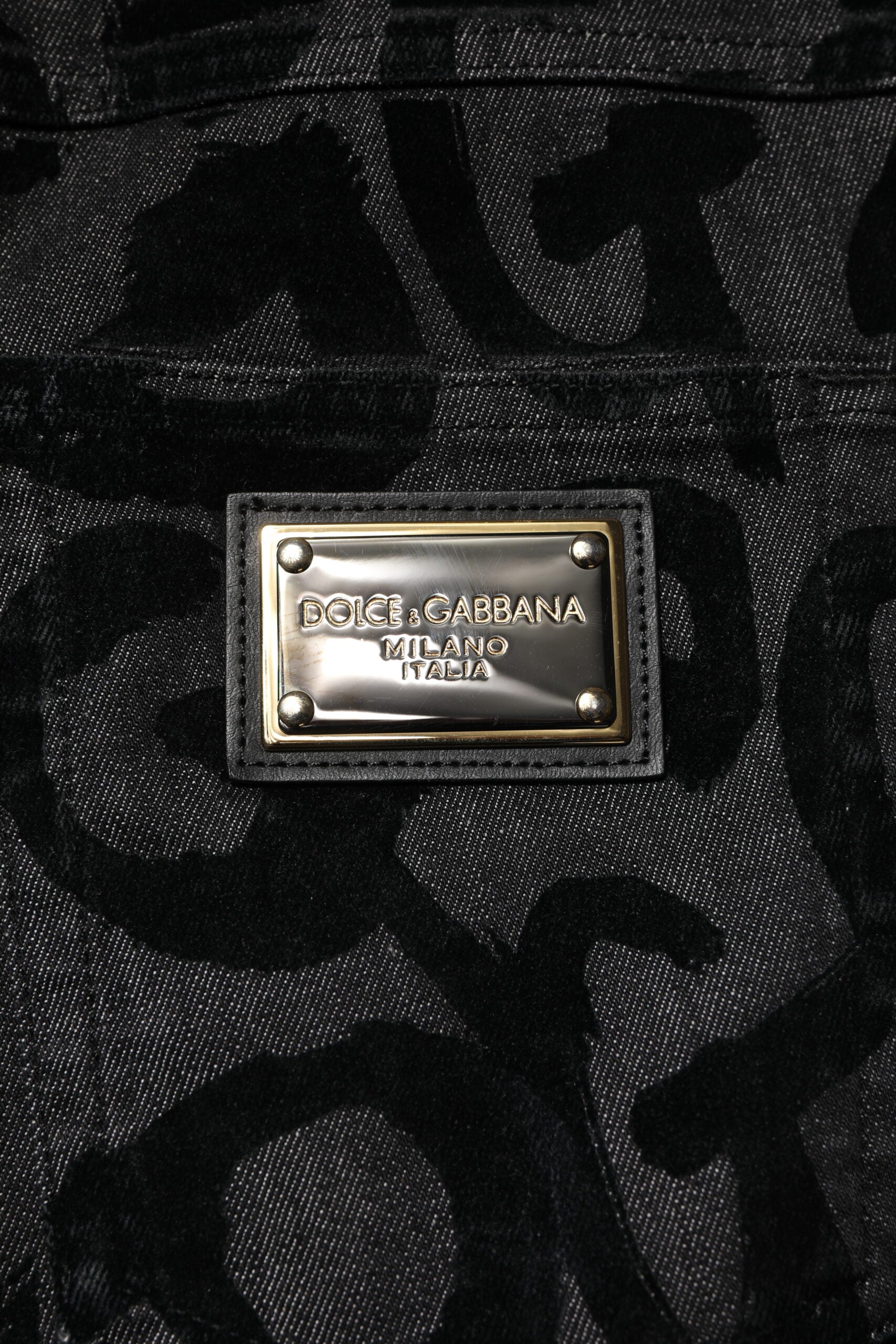 Dolce & Gabbana Gray Cotton DG Logo Straight Men Denim Men's Jeans