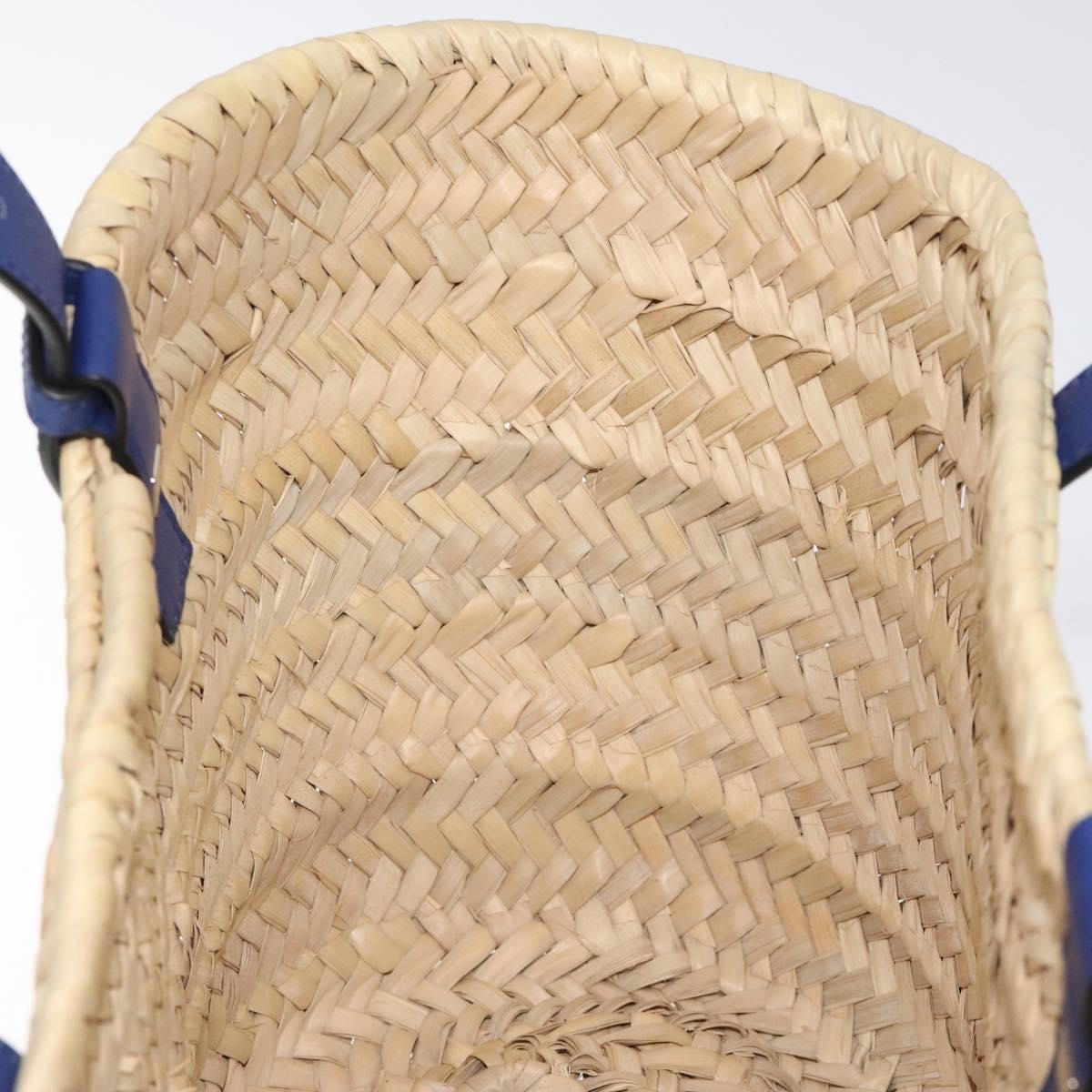 Loewe Basket Tote Raffia Beige Wood Bag (Pre-Owned)