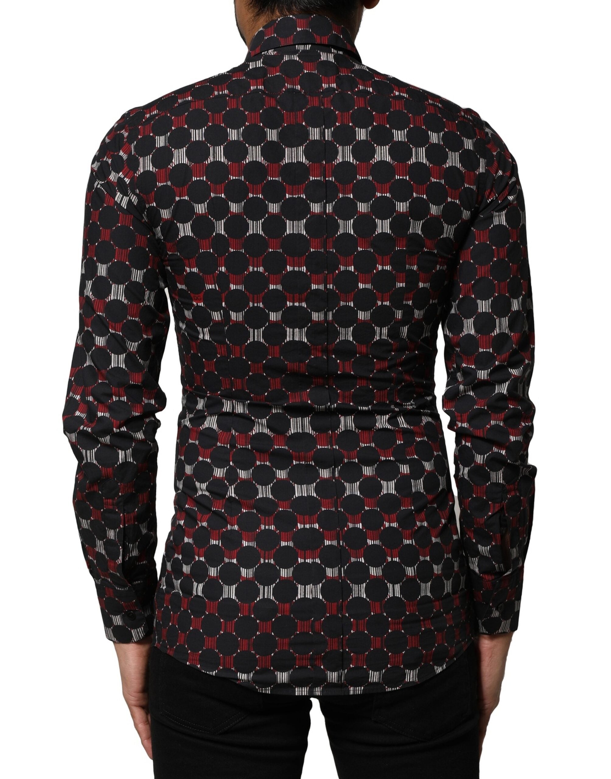 Dolce & Gabbana Multicolor Cotton GOLD Long Sleeves Men's Shirt (Pre-Owned)
