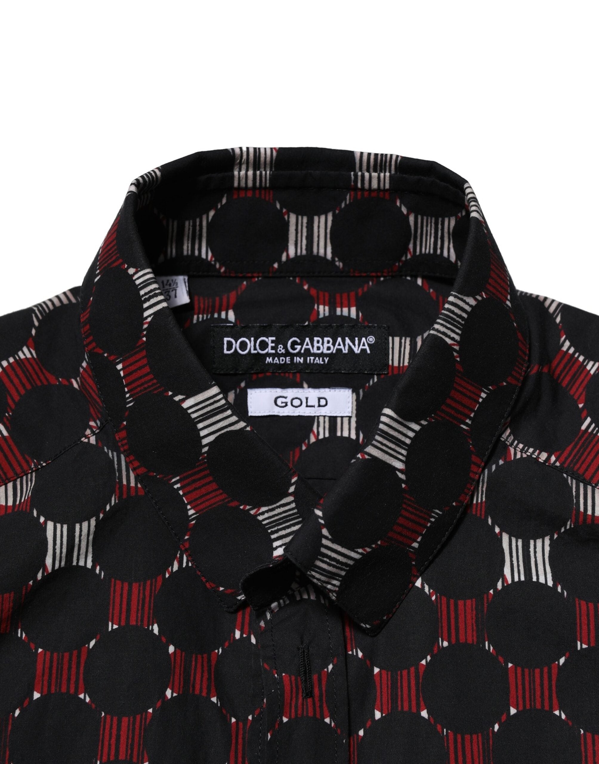 Dolce & Gabbana Multicolor Cotton GOLD Long Sleeves Men's Shirt (Pre-Owned)