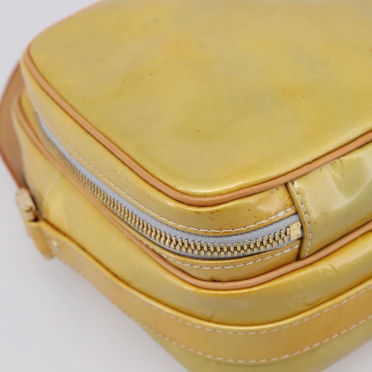 Louis Vuitton Wooster Monogram Vernis Yellow Patent_Leather Handbag (Pre-Owned)