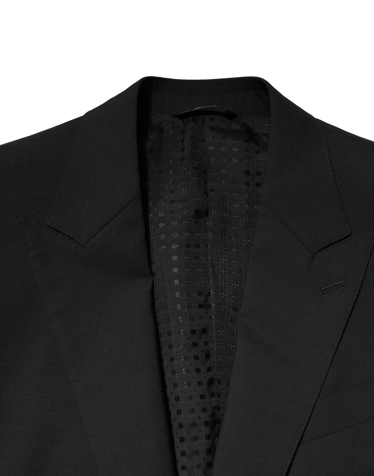 Dolce & Gabbana Black Wool 2 Piece Single Breasted Men's Suit