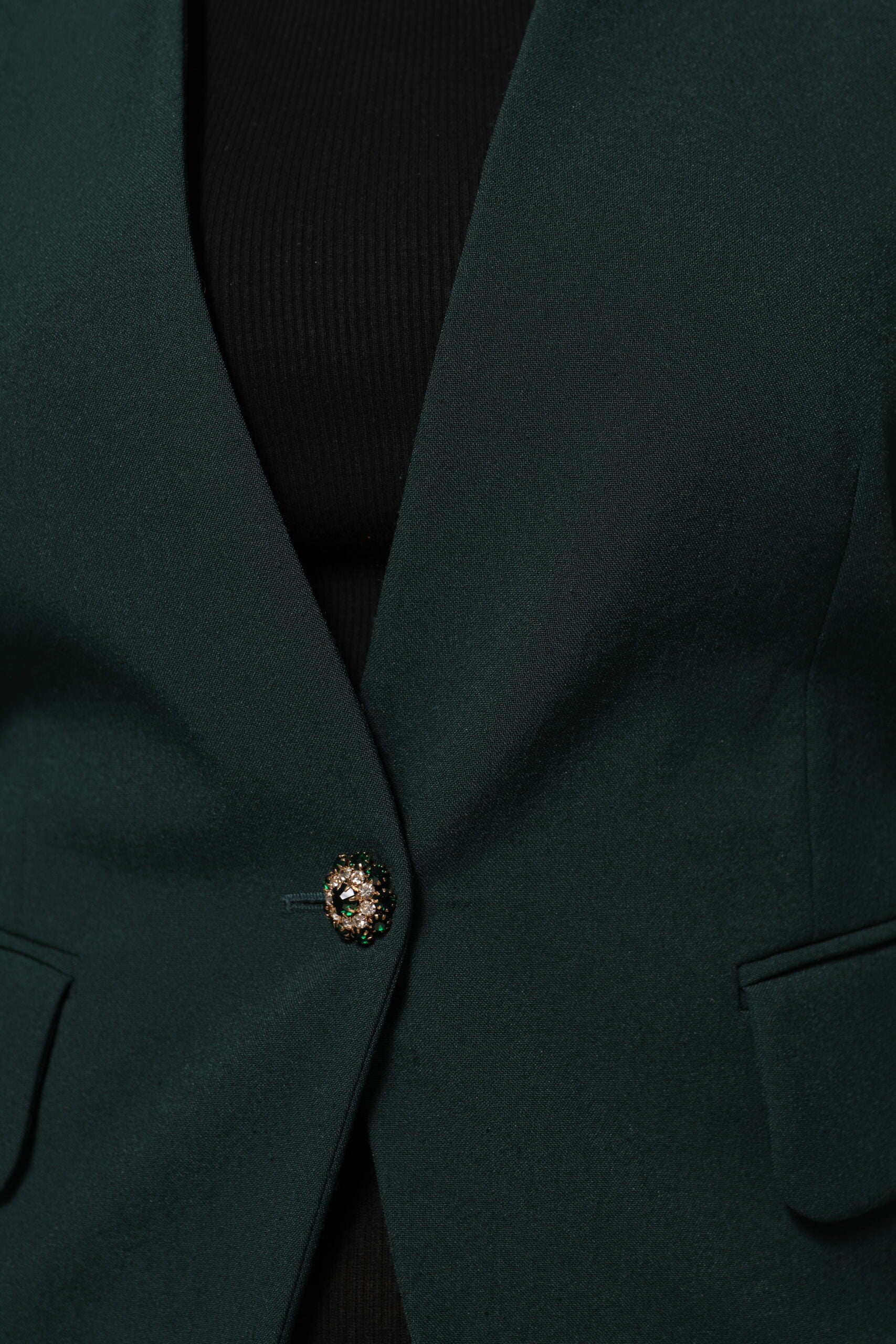 Maison Margiela Green Single Breasted One Button Coat Women's Jacket