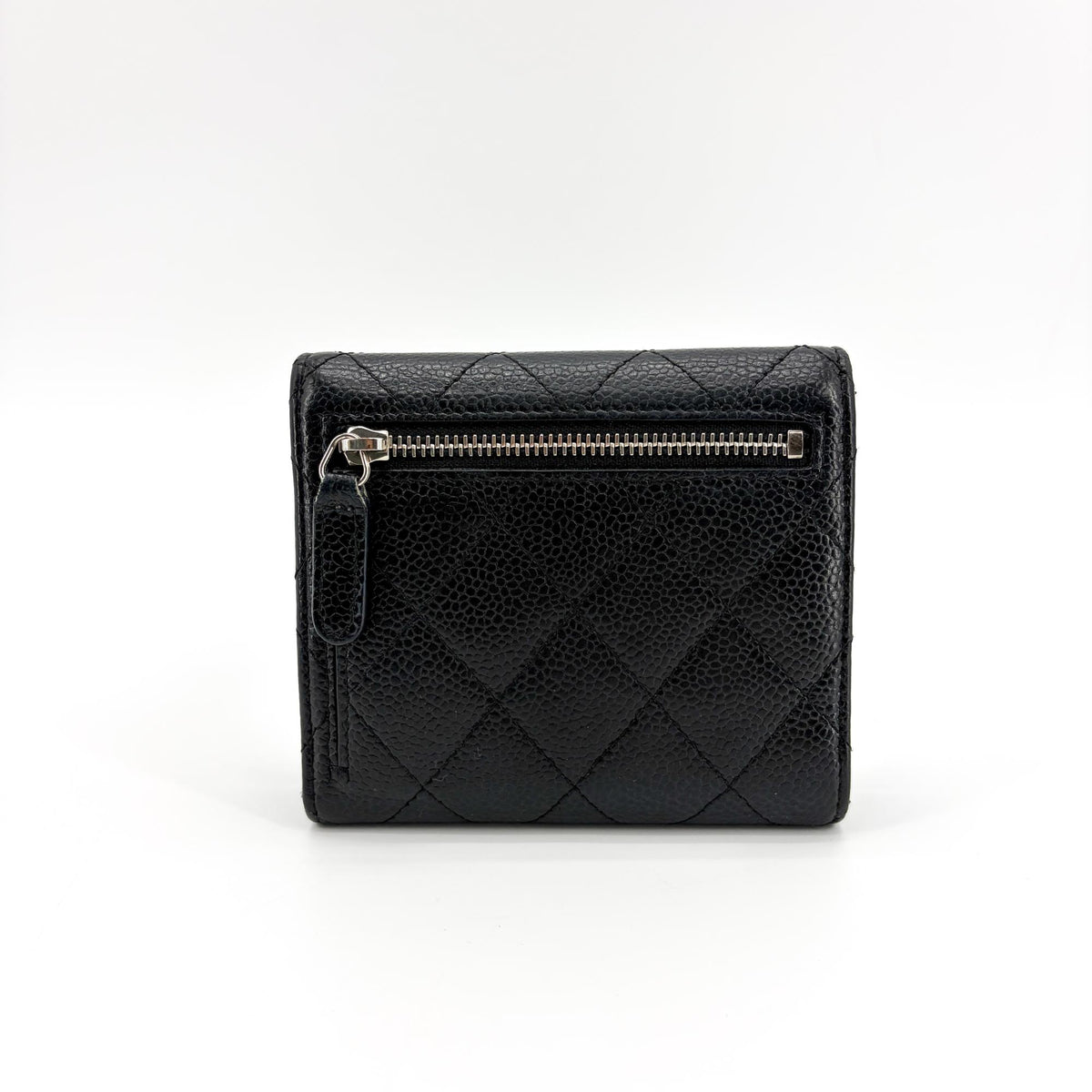 Chanel 31 Wallet Quilted Shiny Calfskin Black Calfskin Wallets Accessory (Pre-Owned)