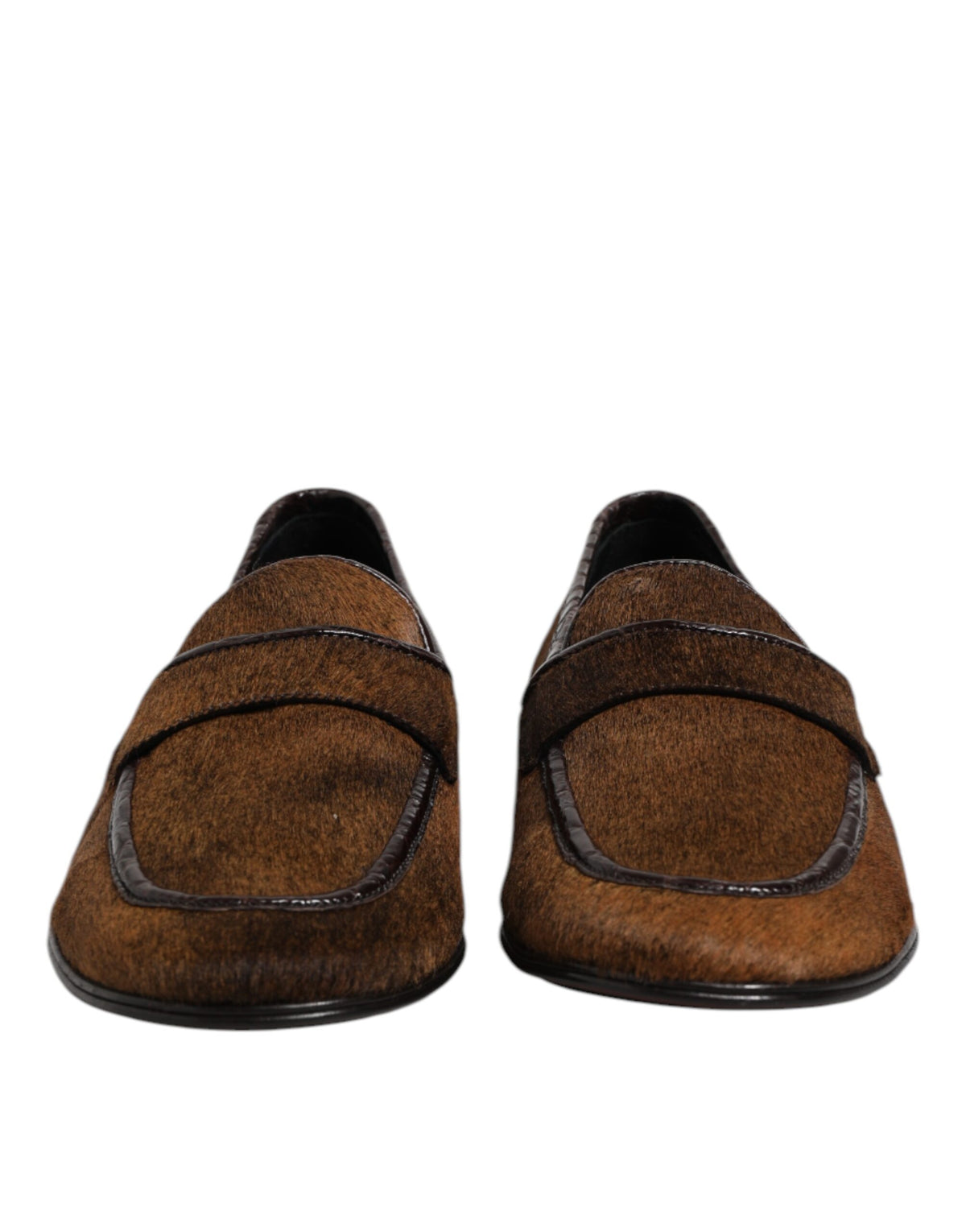 Dolce & Gabbana Brown Loafers Leather Slip On Men Dress Men's Shoes