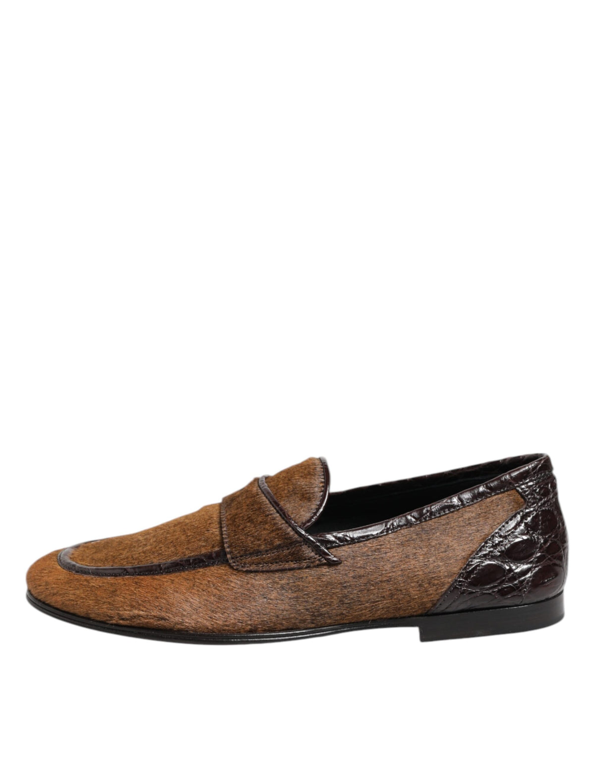 Dolce & Gabbana Brown Loafers Leather Slip On Men Dress Men's Shoes