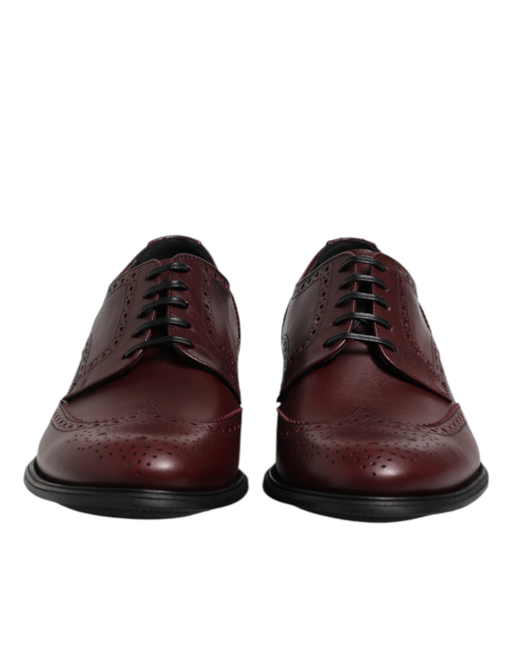 Dolce & Gabbana Brown Leather Lace Up Derby Dress Men's Shoes