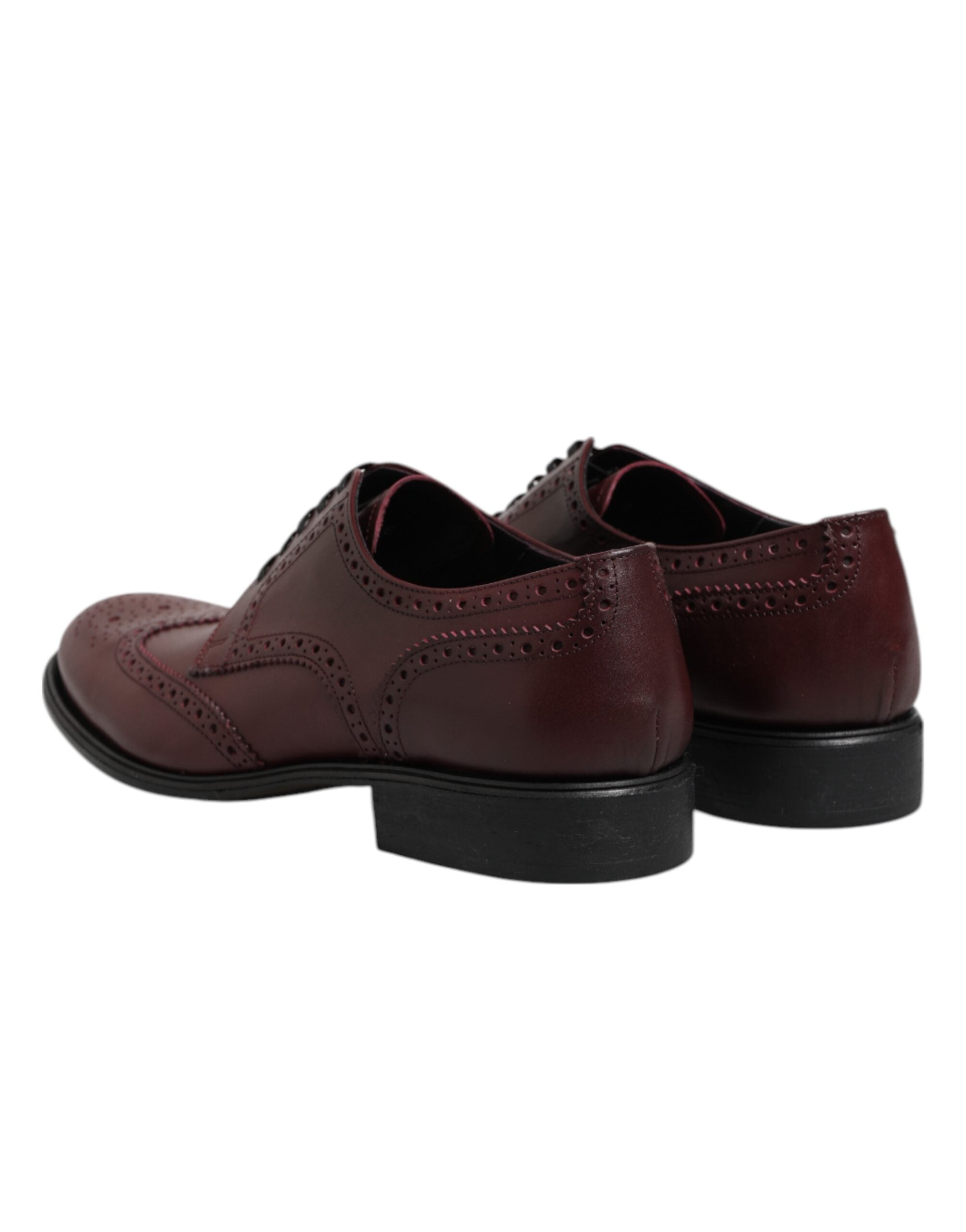 Dolce & Gabbana Brown Leather Lace Up Derby Dress Men's Shoes