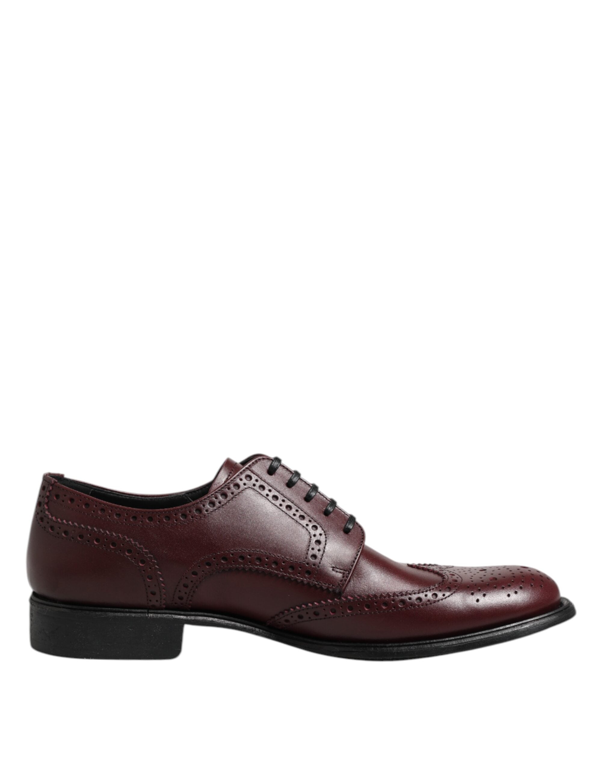 Dolce & Gabbana Brown Leather Lace Up Derby Dress Men's Shoes