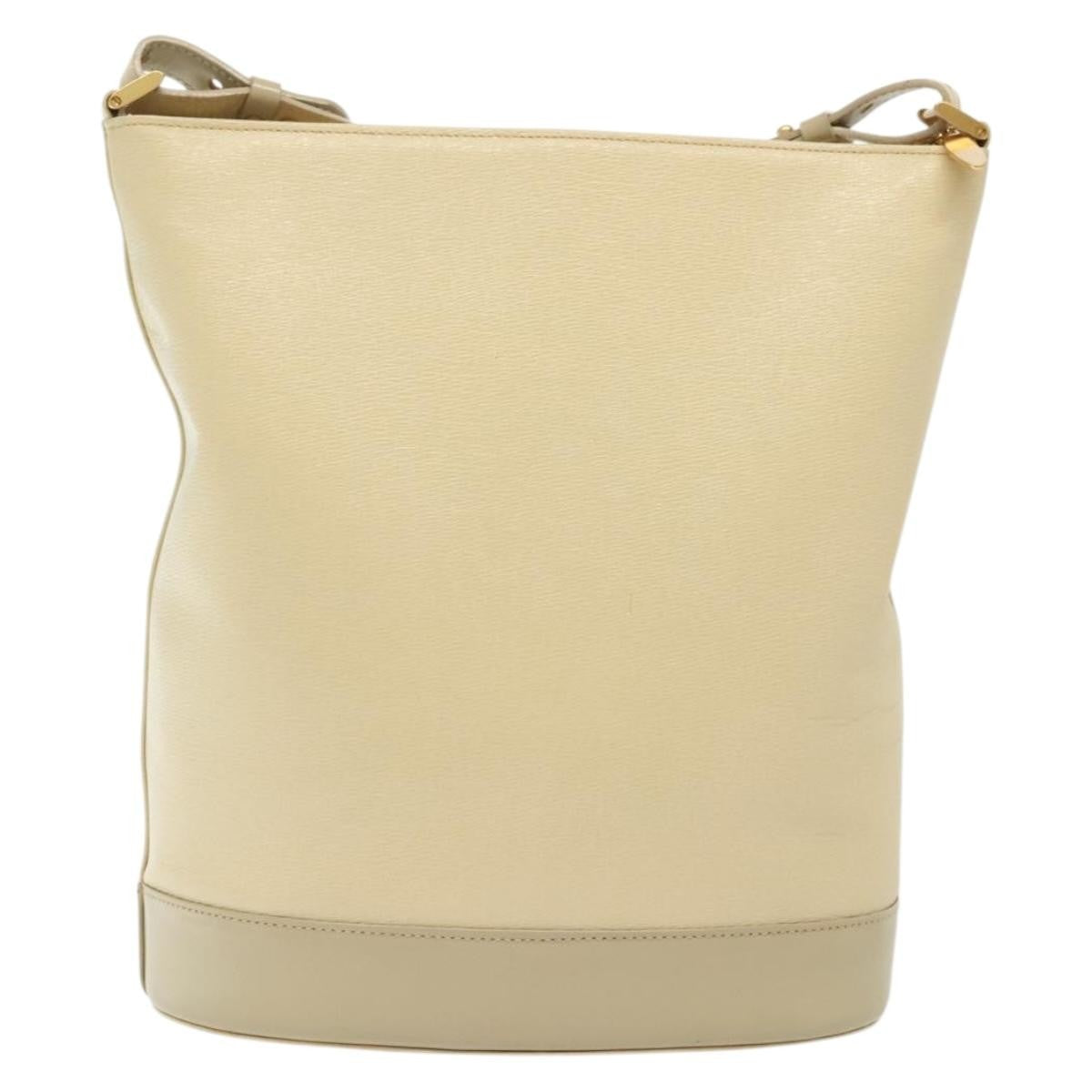 Burberry Shoulder Leather Beige Leather Shoulder Bag Bag (Pre-Owned)