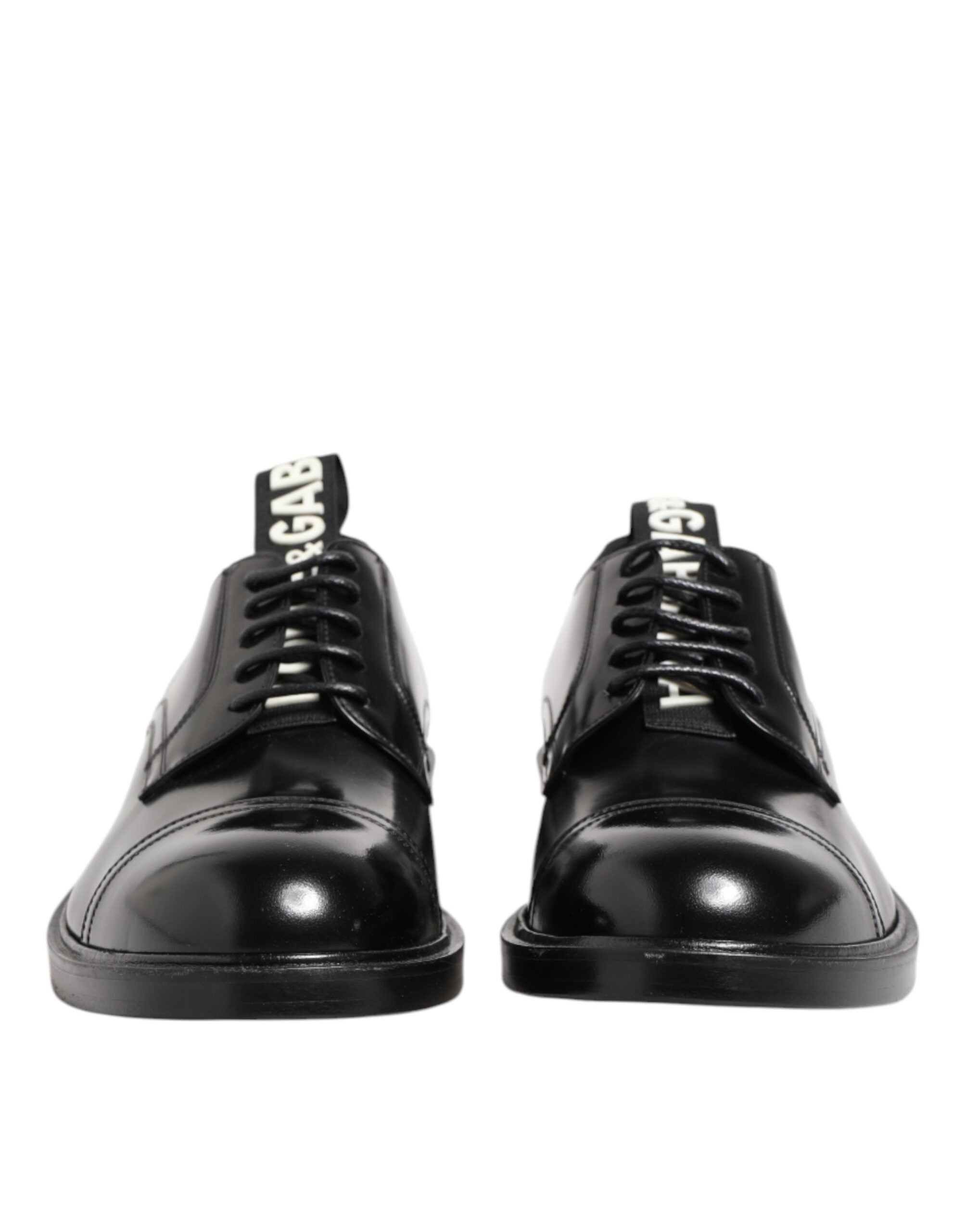 Dolce & Gabbana Black Leather Dress Lace Up Men Formal Men's Shoes