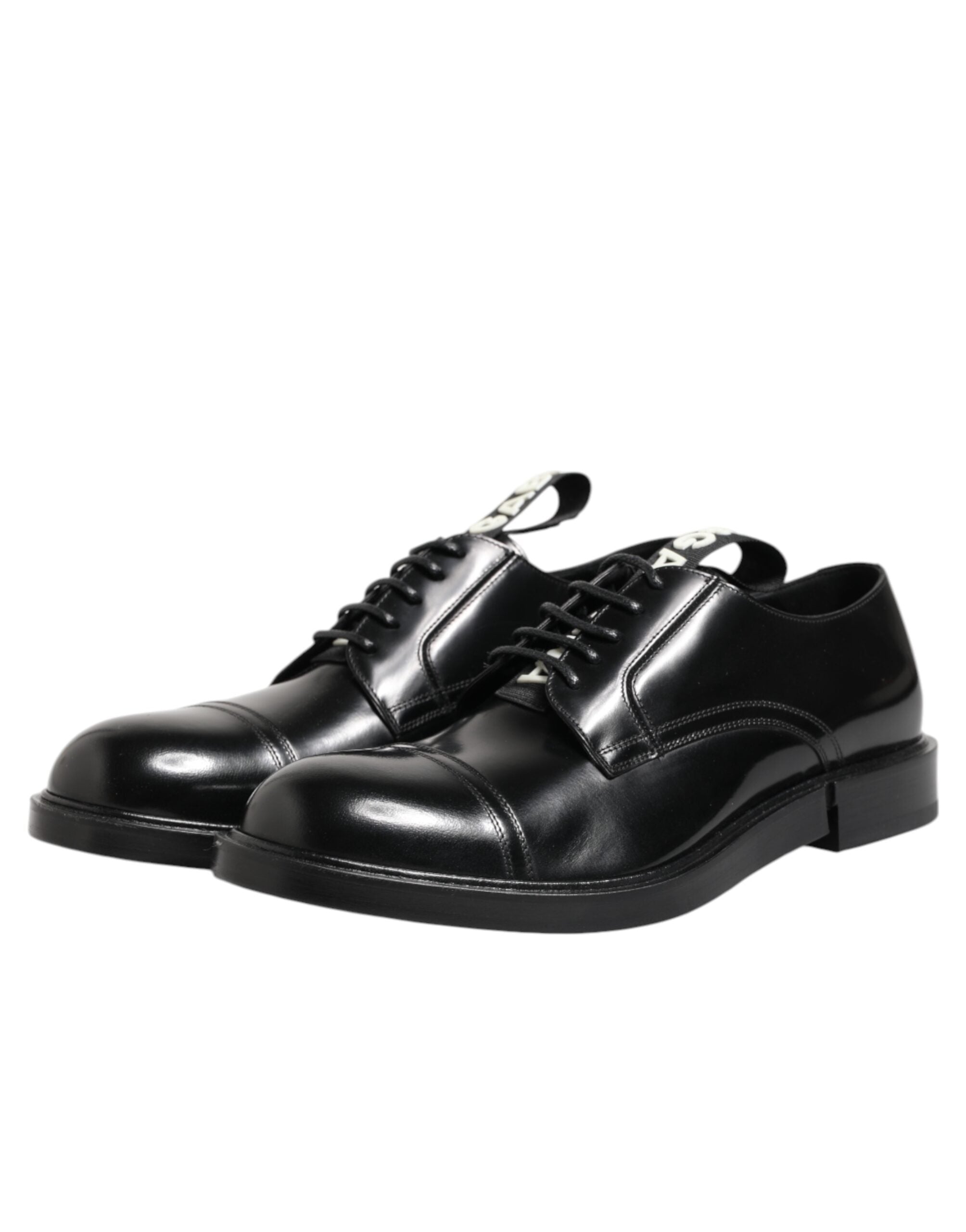 Dolce & Gabbana Black Leather Dress Lace Up Men Formal Men's Shoes