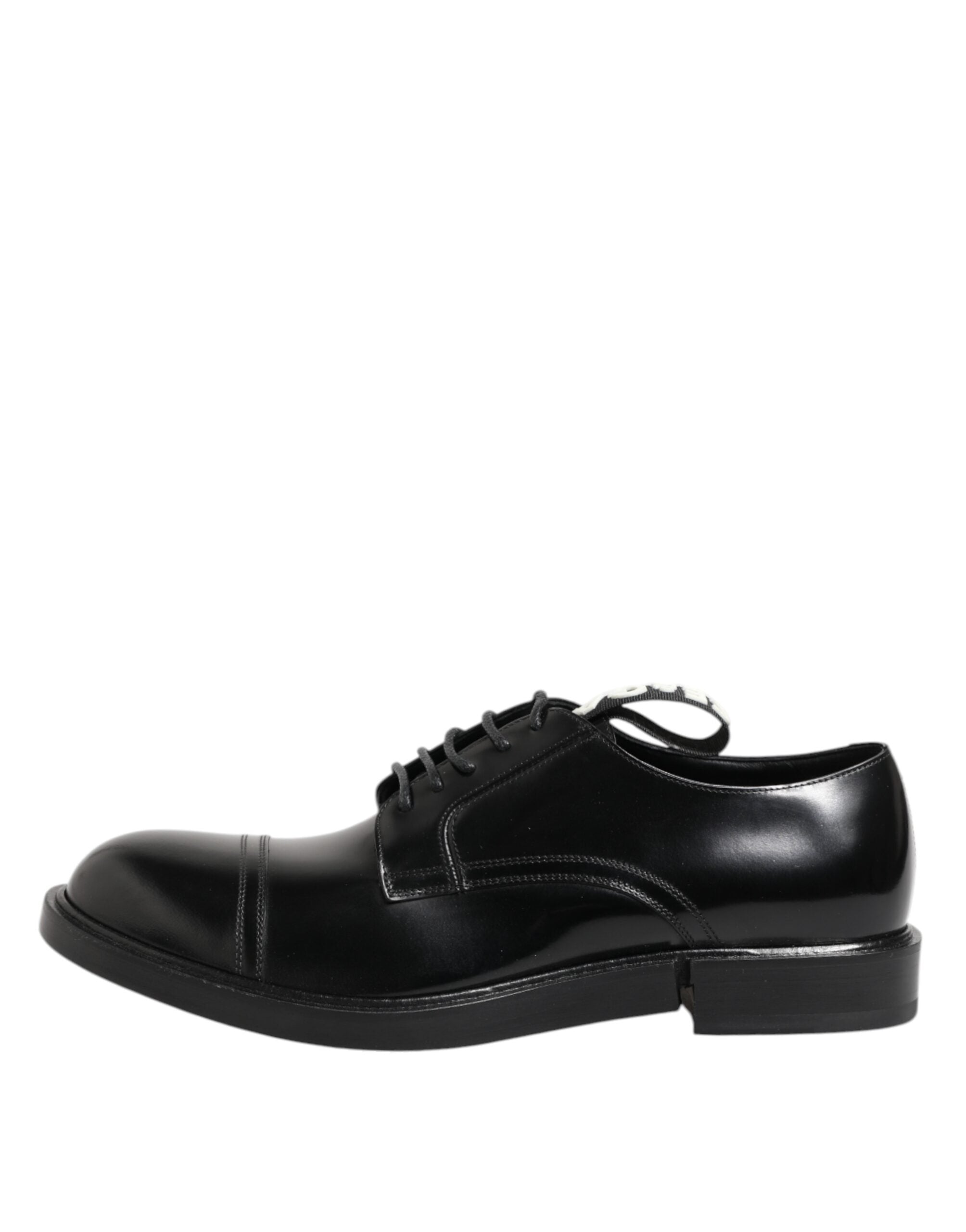 Dolce & Gabbana Black Leather Dress Lace Up Men Formal Men's Shoes
