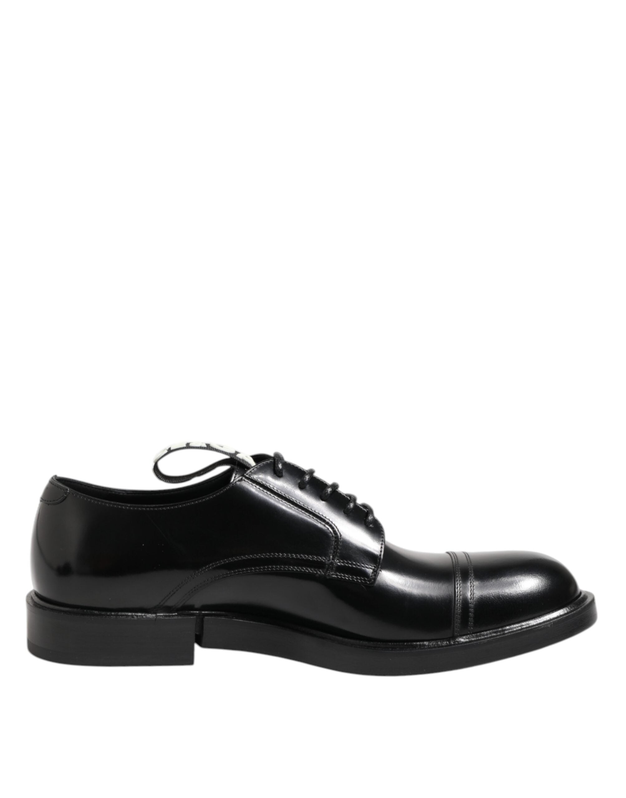 Dolce & Gabbana Black Leather Dress Lace Up Men Formal Men's Shoes