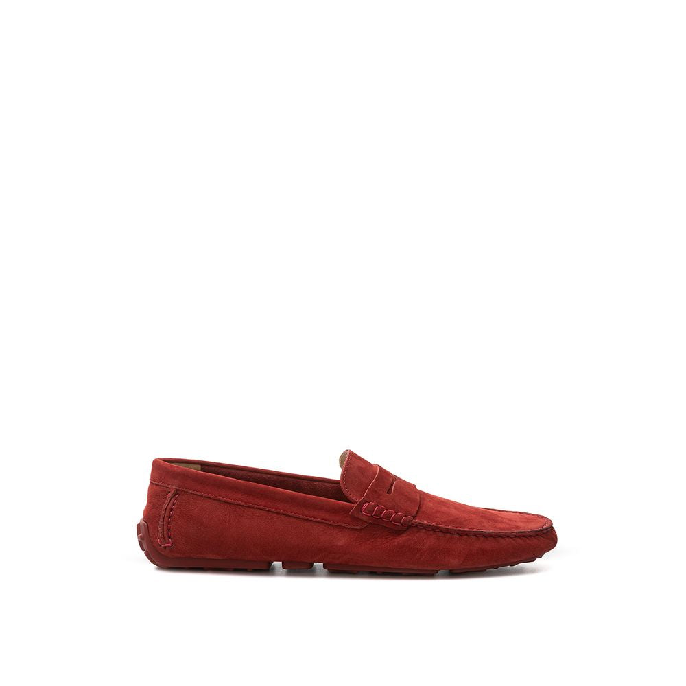 Bally Bordeaux Leather Men's Moccassin