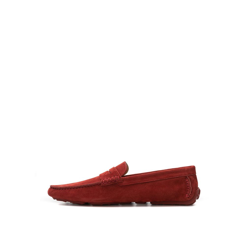 Bally Bordeaux Leather Men's Moccassin