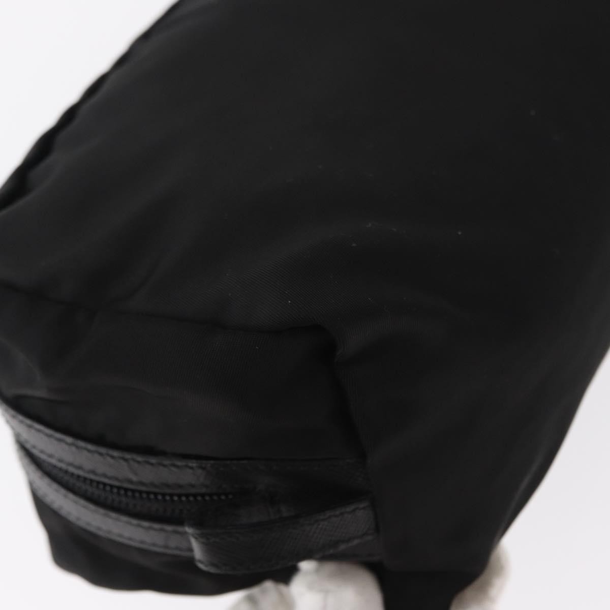 Prada Logo Pouch Nylon Black Nylon Clutche & Pouche Bag (Pre-Owned)