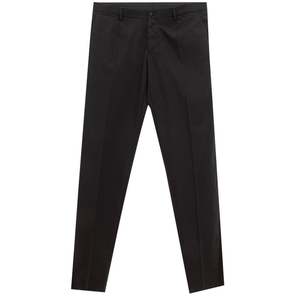Dolce & Gabbana Black Wool Dress Men's Pants