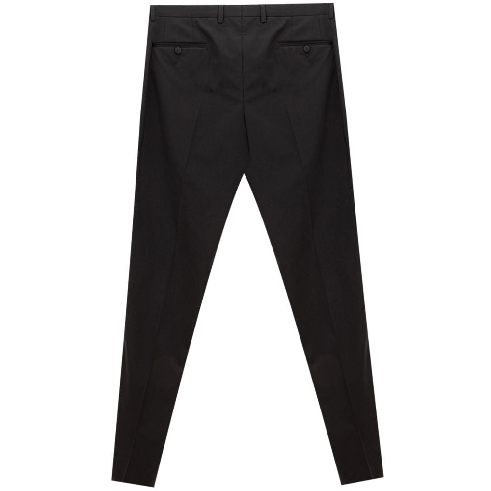 Dolce & Gabbana Black Wool Dress Men's Pants