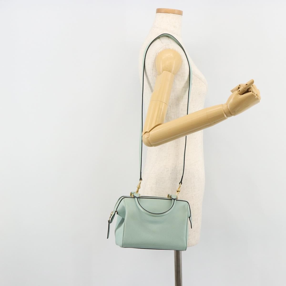 Celine Vintage Leather Blue Leather Handbag (Pre-Owned)