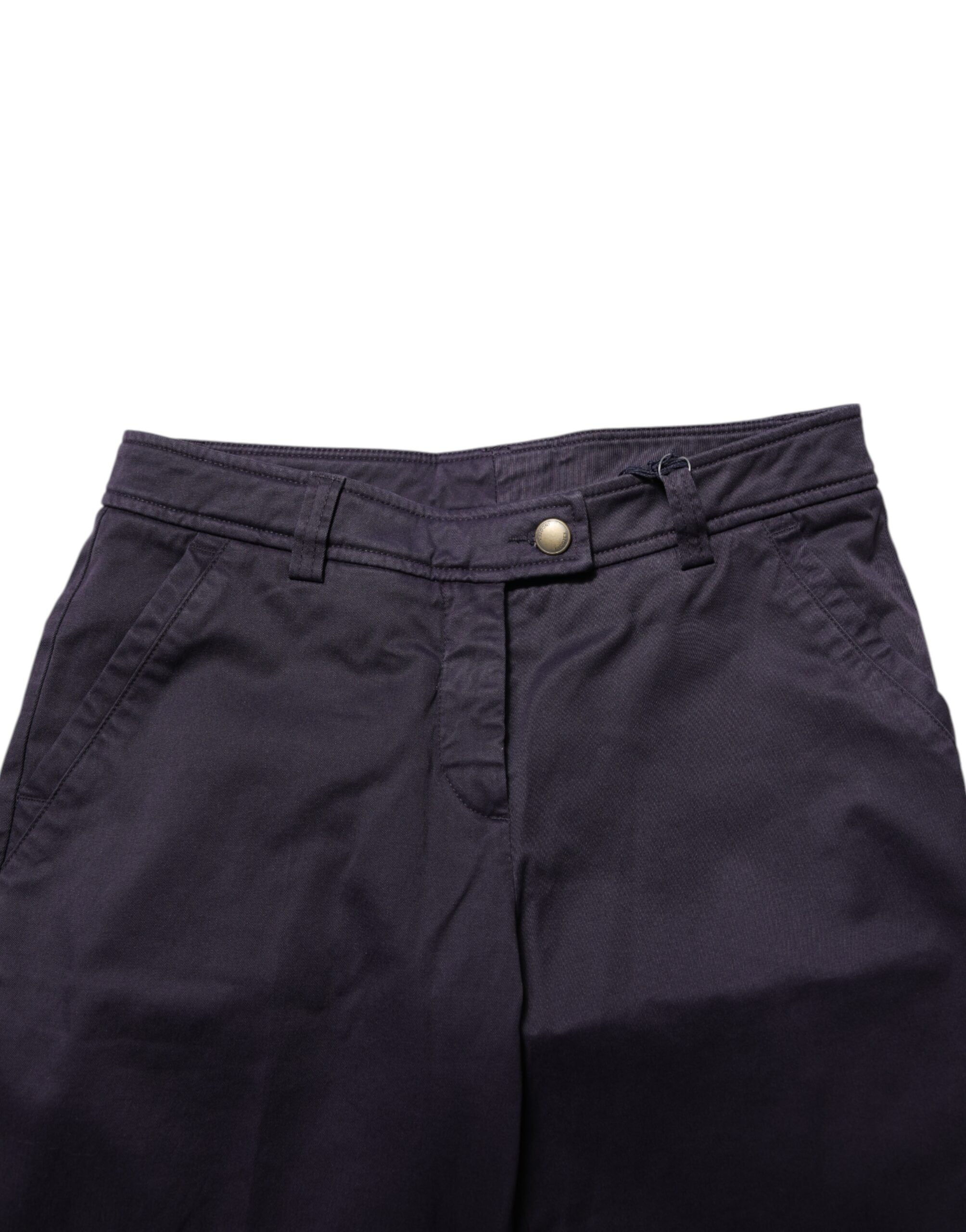 Incotex Dark Purple Mid Waist Casual Straight Men's Pants