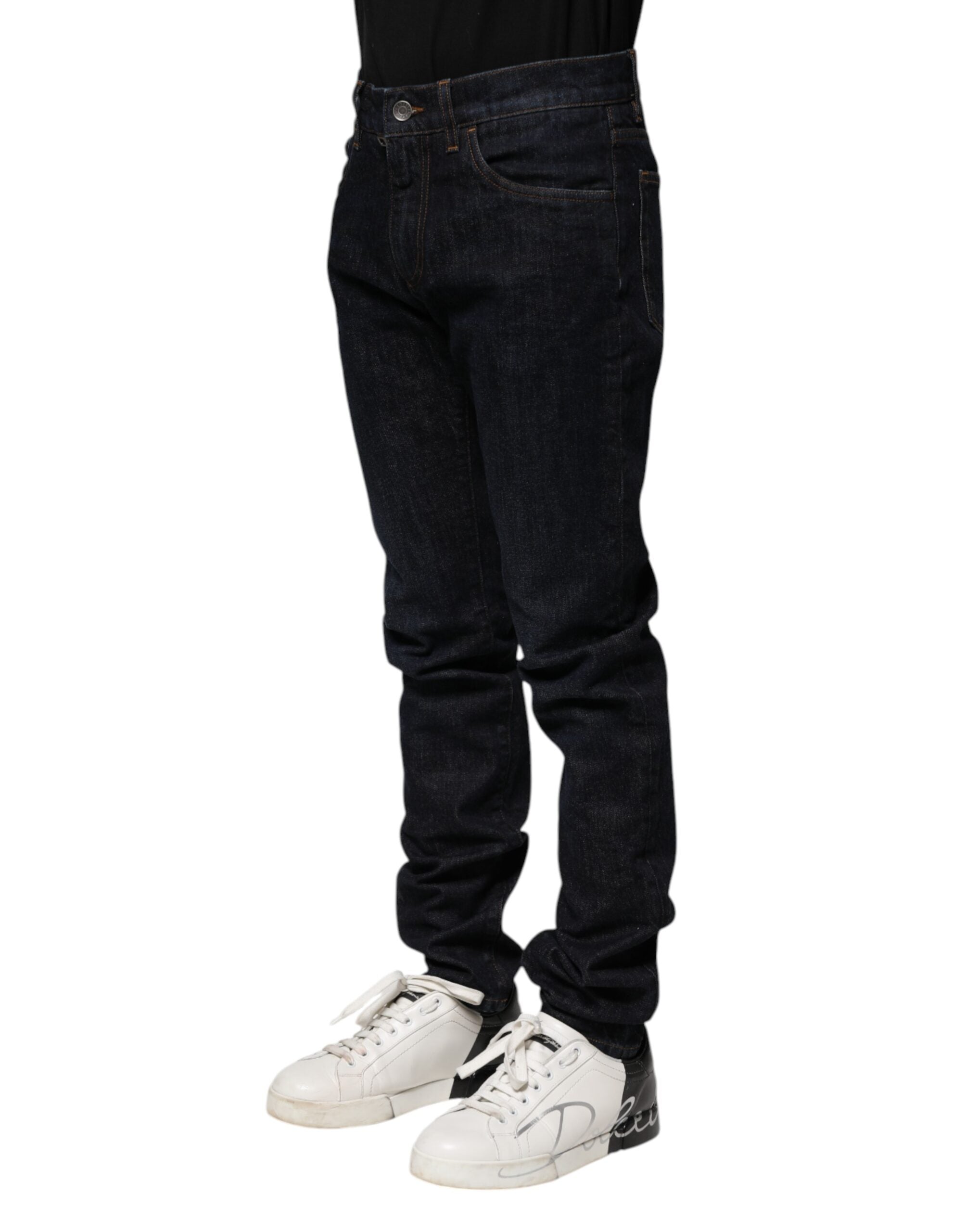 Dolce & Gabbana Black Cotton Skinny Denim Men Men's Jeans