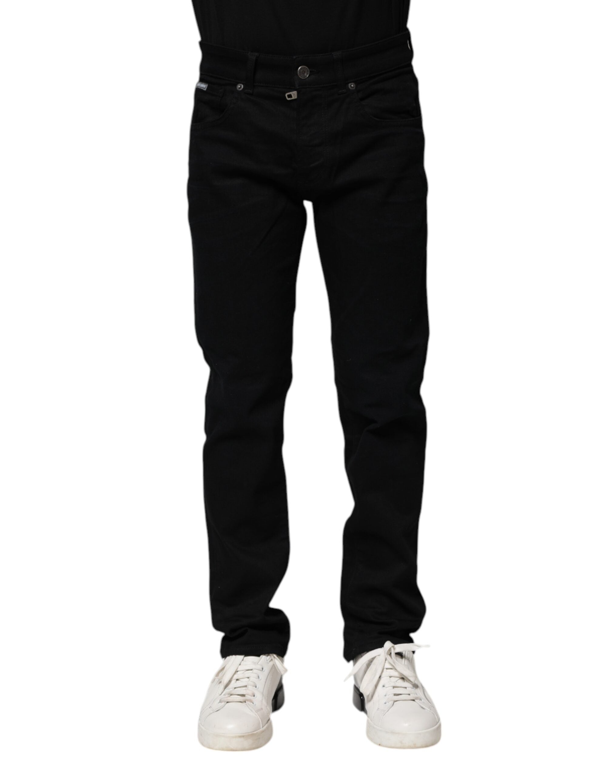 Dolce & Gabbana Black Cotton Skinny Denim Men's Jeans