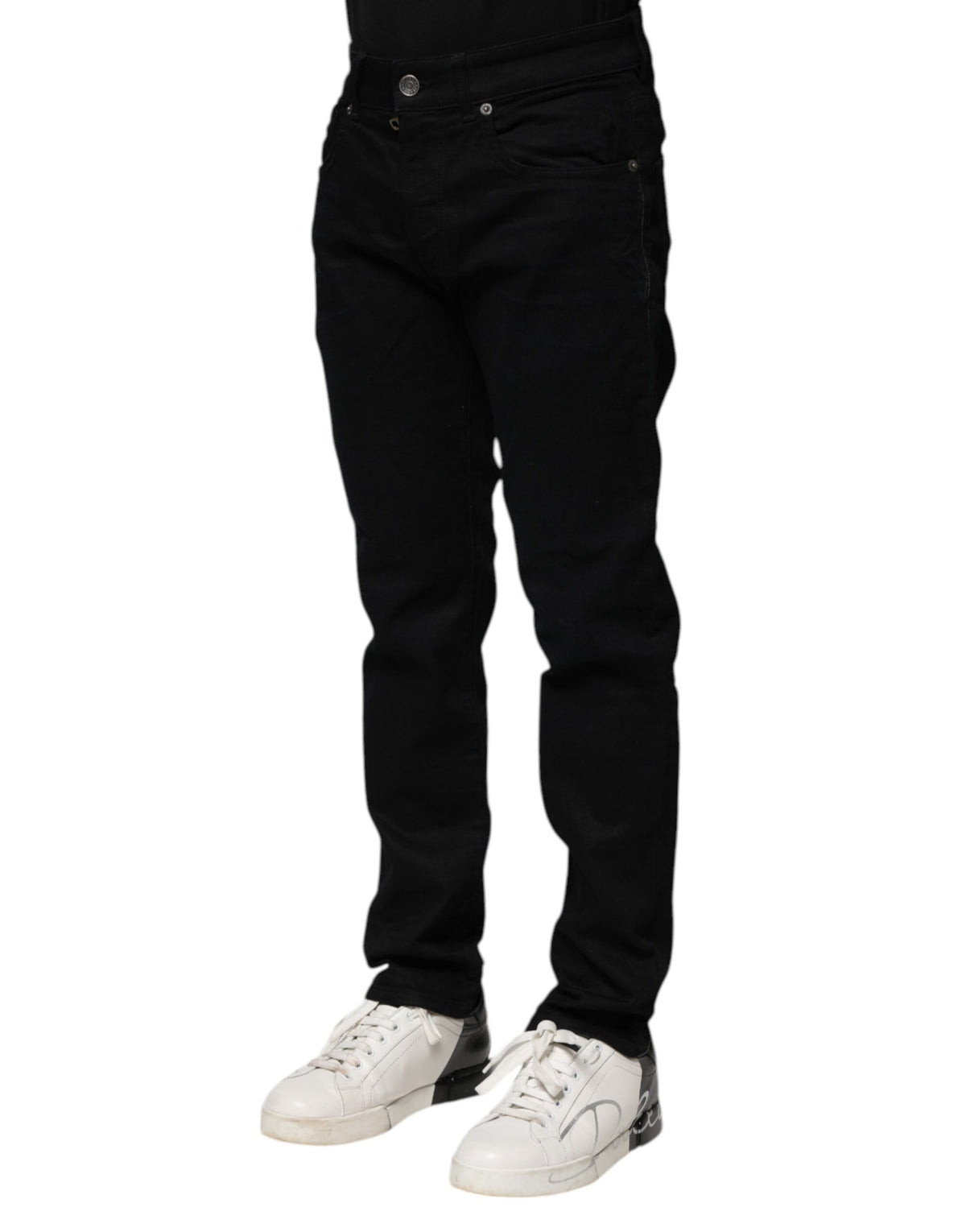 Dolce & Gabbana Black Cotton Skinny Denim Men's Jeans