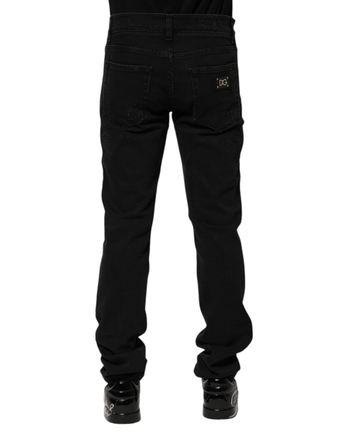 Dolce & Gabbana Black Cotton Skinny Men Denim Men's Jeans
