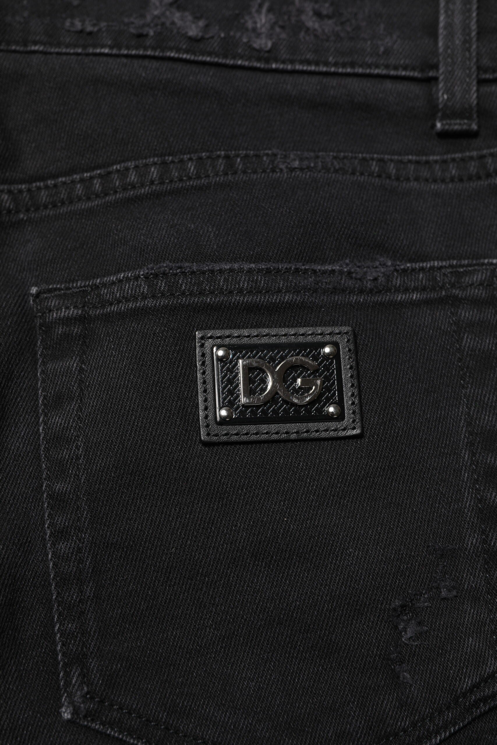 Dolce & Gabbana Black Cotton Skinny Men Denim Men's Jeans