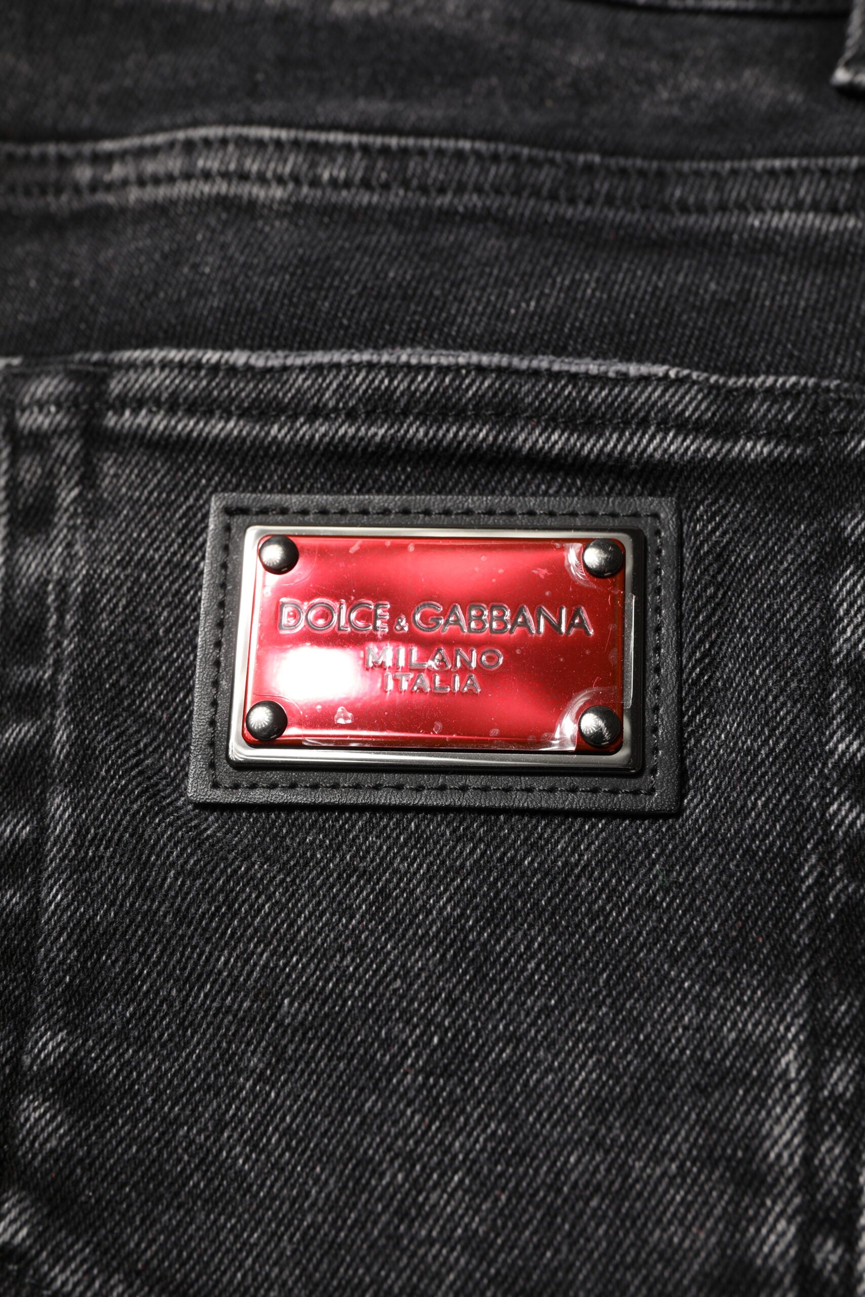 Dolce & Gabbana Black Cotton Skinny Men Denim Men's Jeans