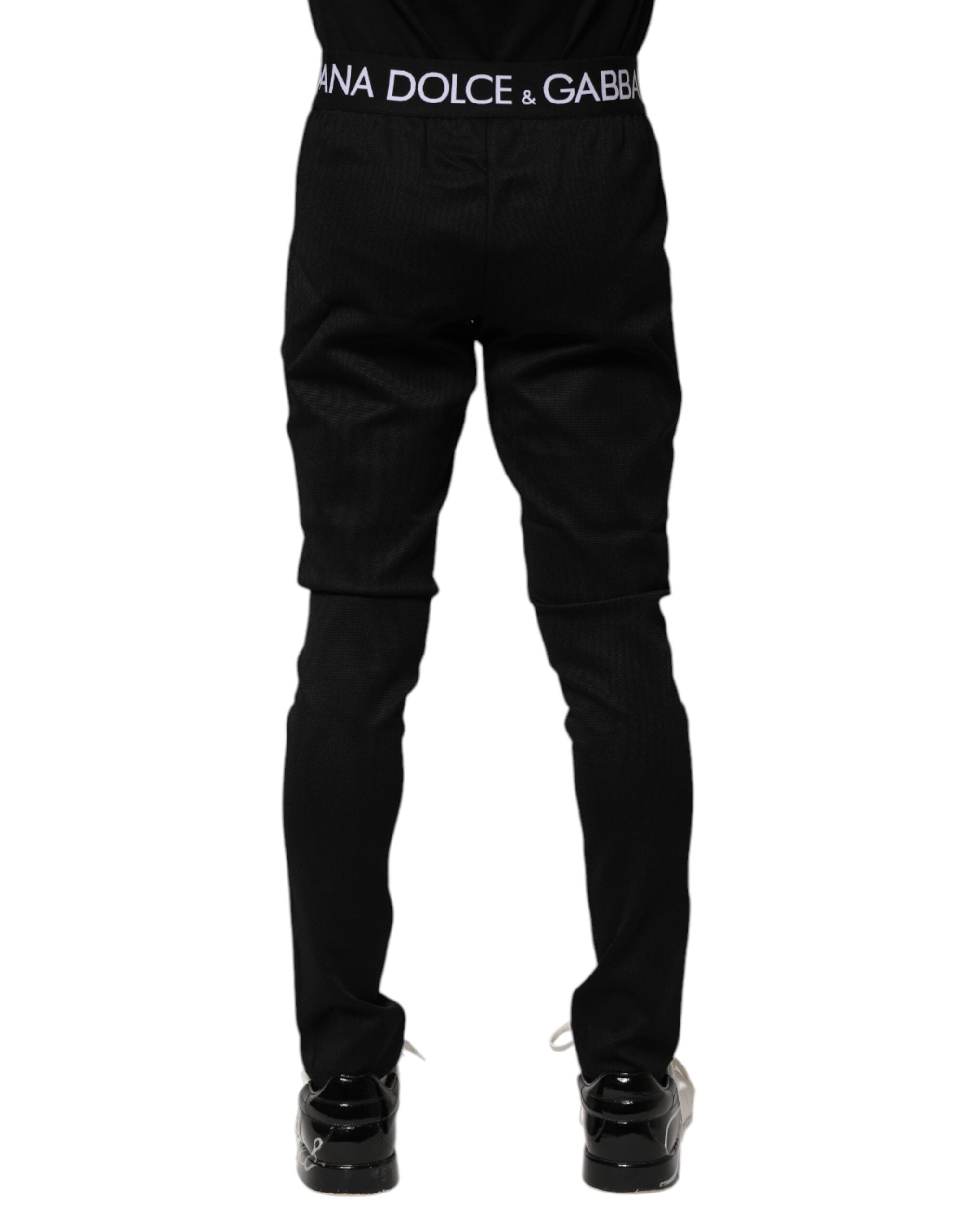 Dolce & Gabbana Black Nylon Skinny Men Jogger Men's Pants