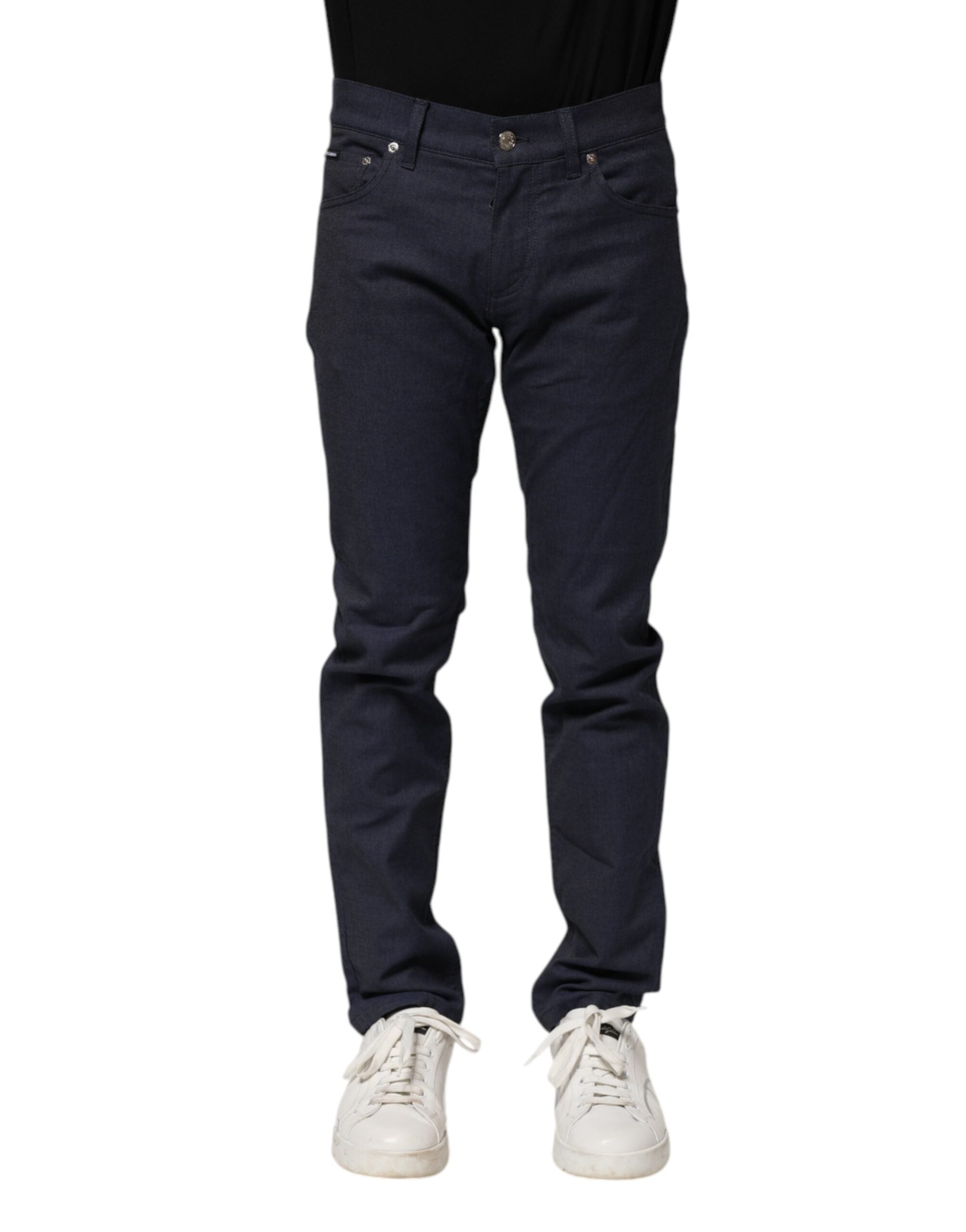 Dolce & Gabbana Dark Blue Cotton Skinny Denim Men's Jeans
