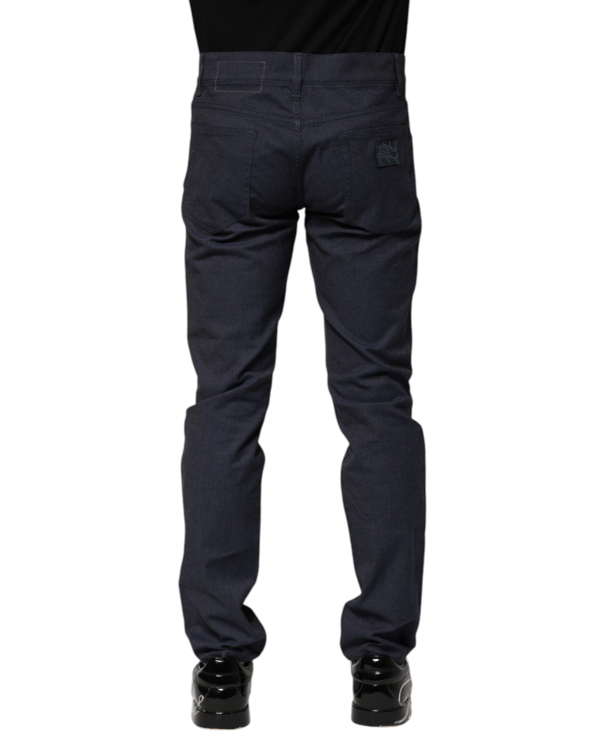 Dolce & Gabbana Dark Blue Cotton Skinny Denim Men's Jeans