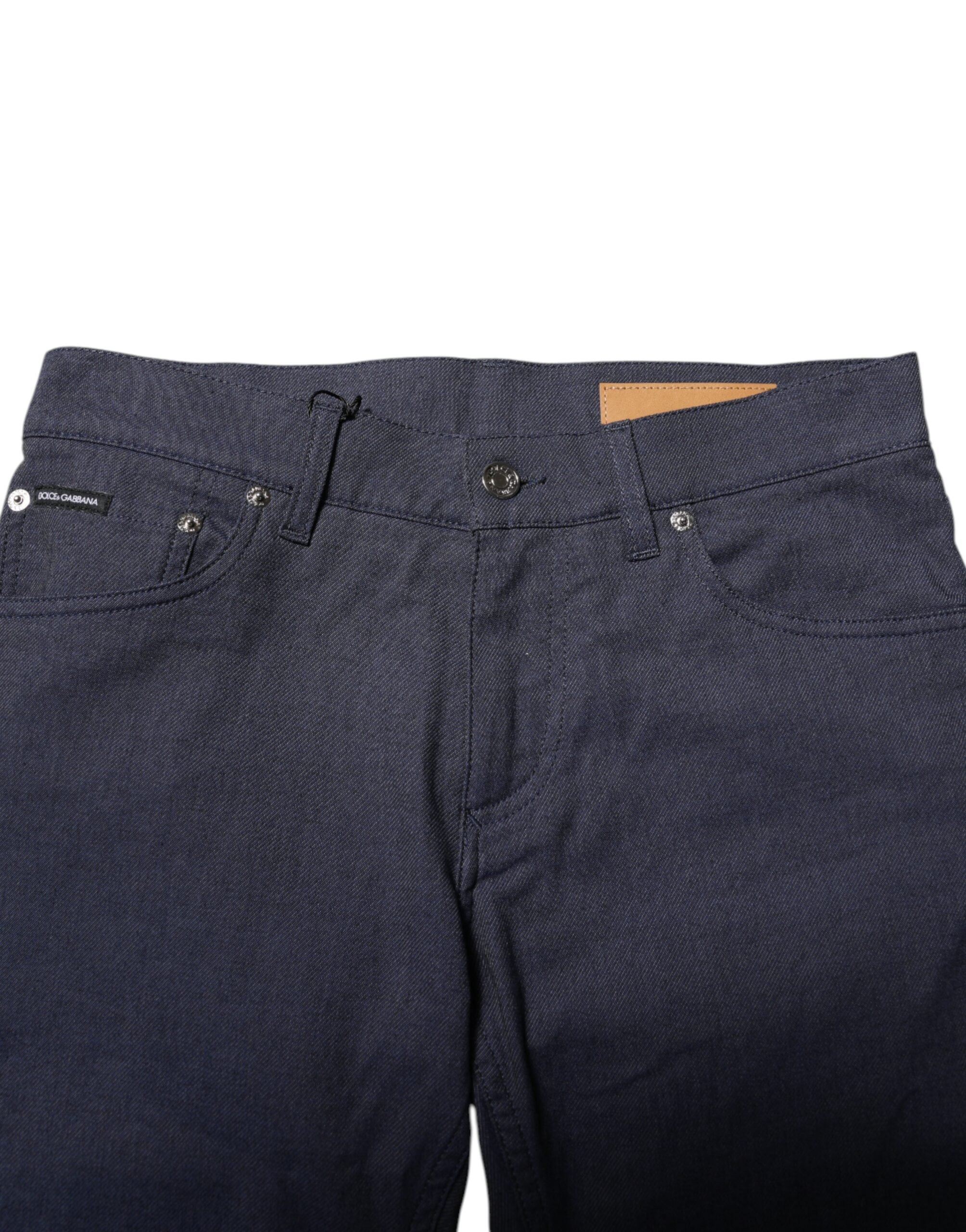 Dolce & Gabbana Dark Blue Cotton Skinny Denim Men's Jeans