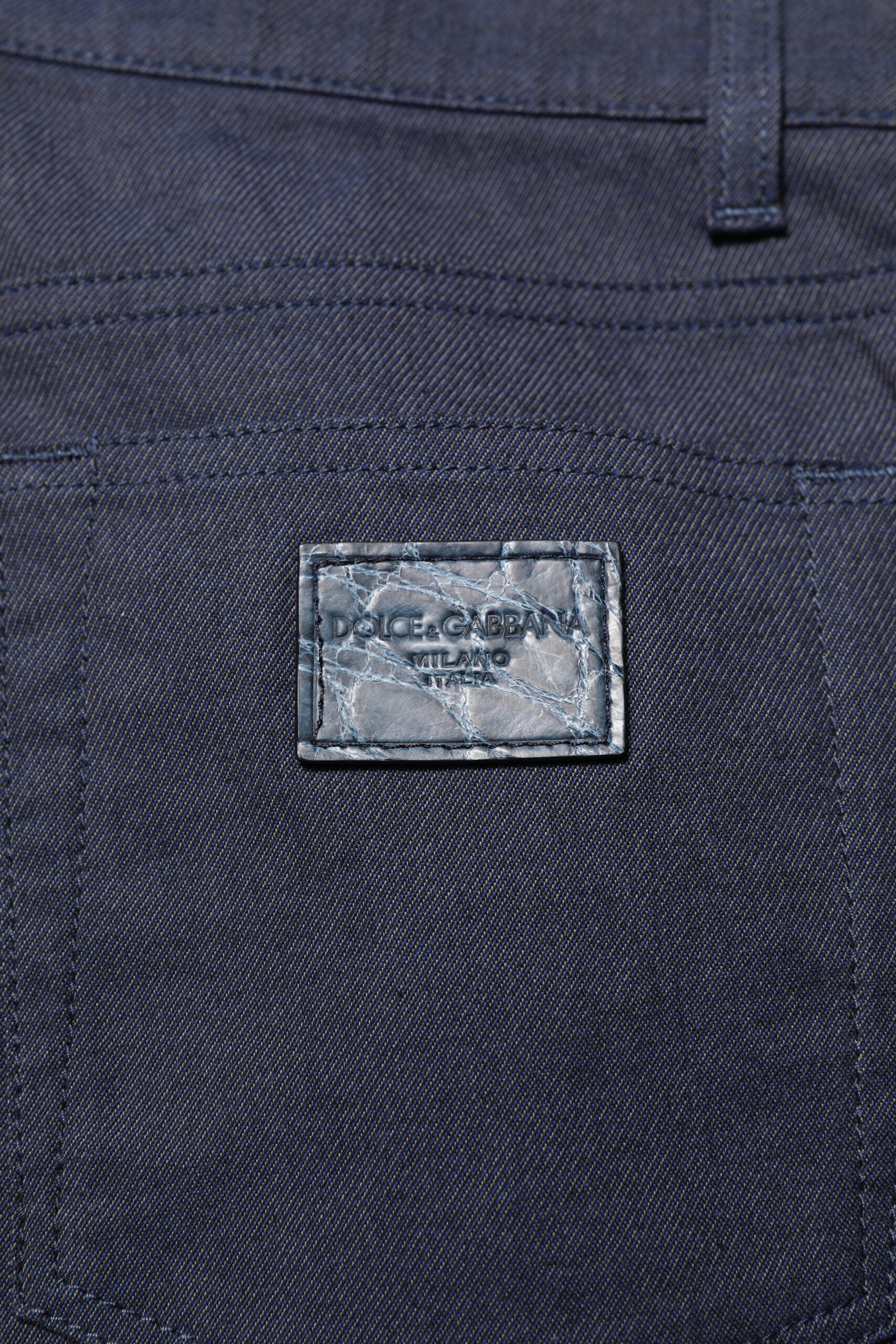 Dolce & Gabbana Dark Blue Cotton Skinny Denim Men's Jeans