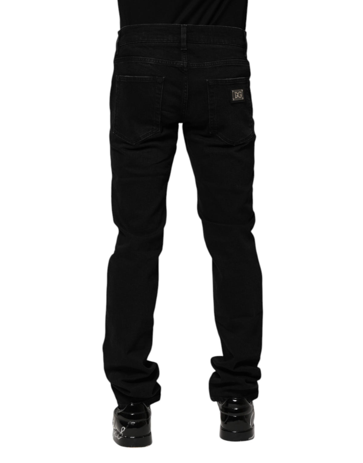 Dolce & Gabbana Black Cotton Skinny Men Denim Men's Jeans