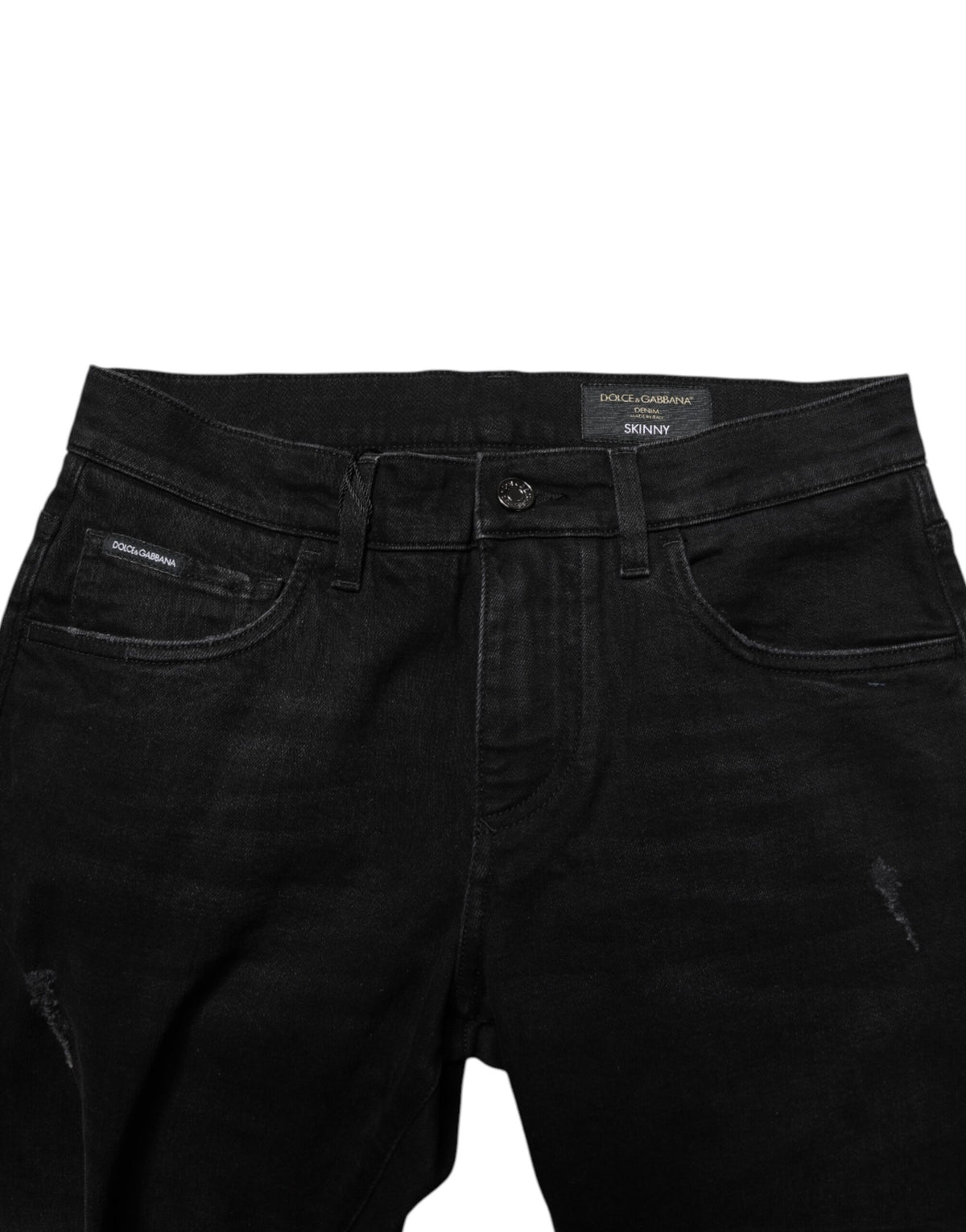 Dolce & Gabbana Black Cotton Skinny Men Denim Men's Jeans