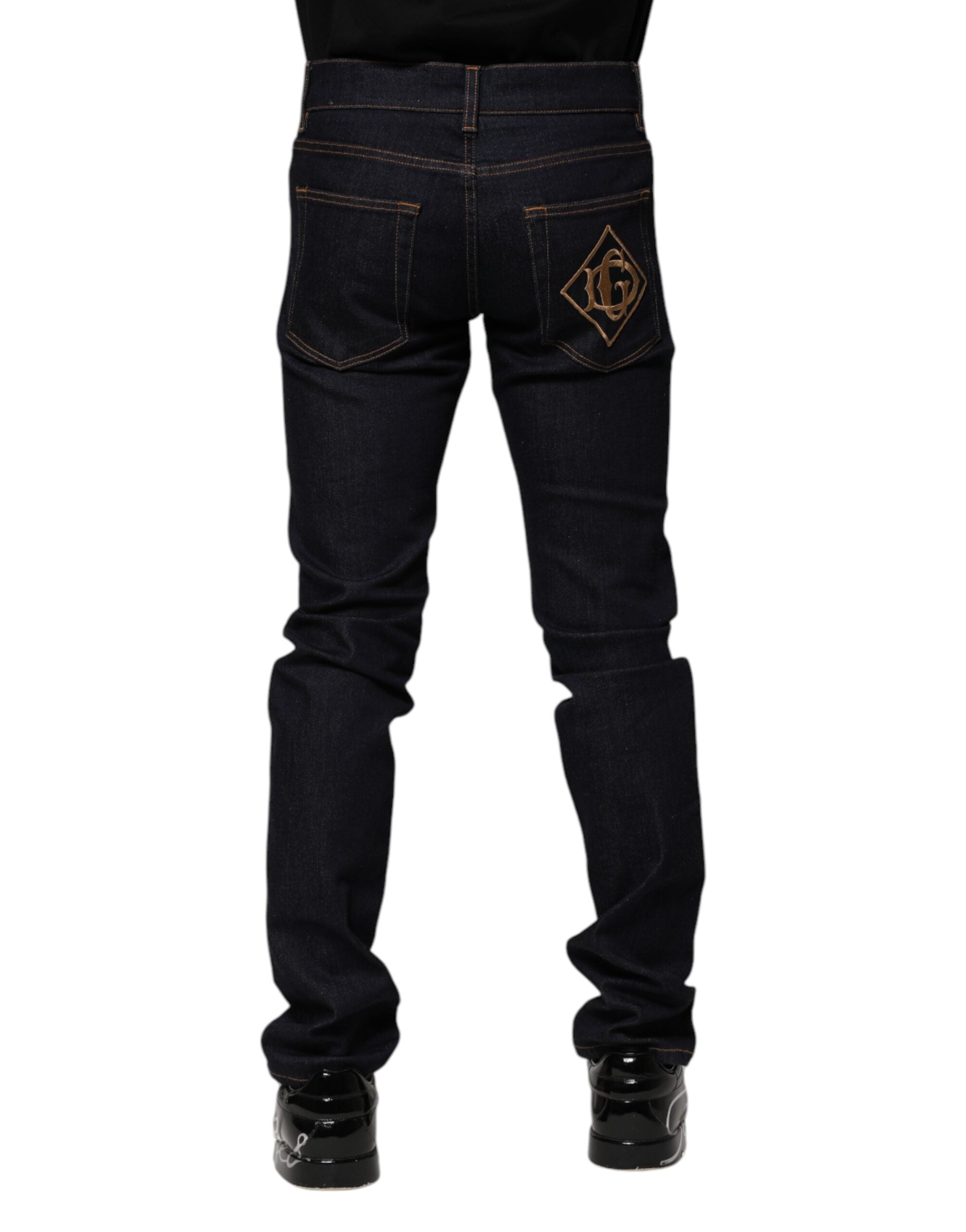 Dolce & Gabbana Black Cotton Skinny Men Denim Men's Jeans